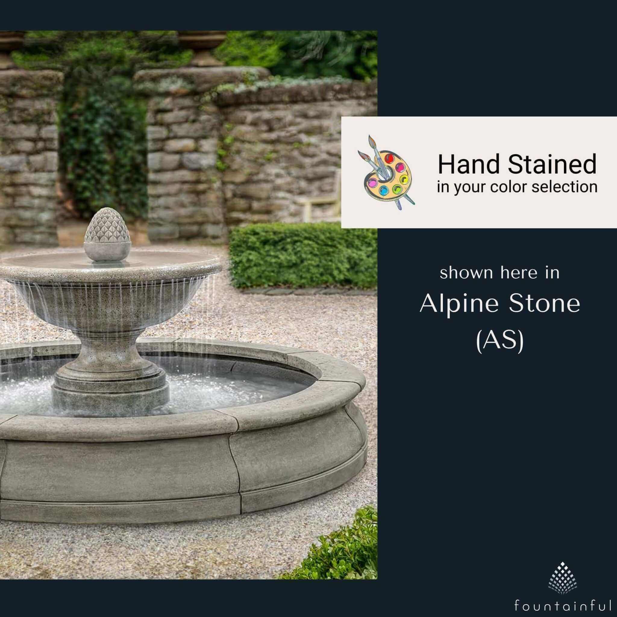 D'Este Acorn Finial Concrete Estate Fountain - Campania #FT424