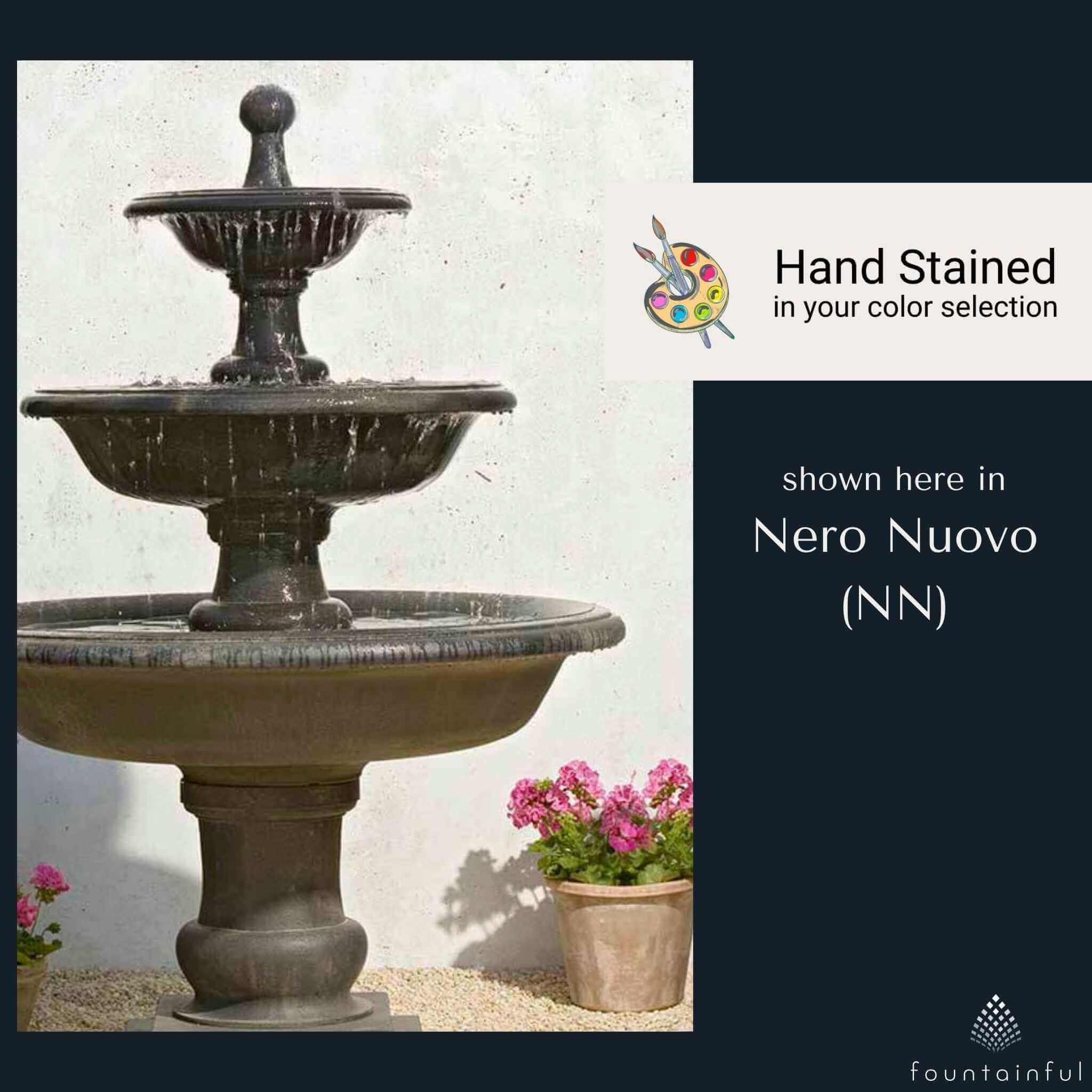 Vicobello 3-Tier Concrete Fountain - Campania #FT114
