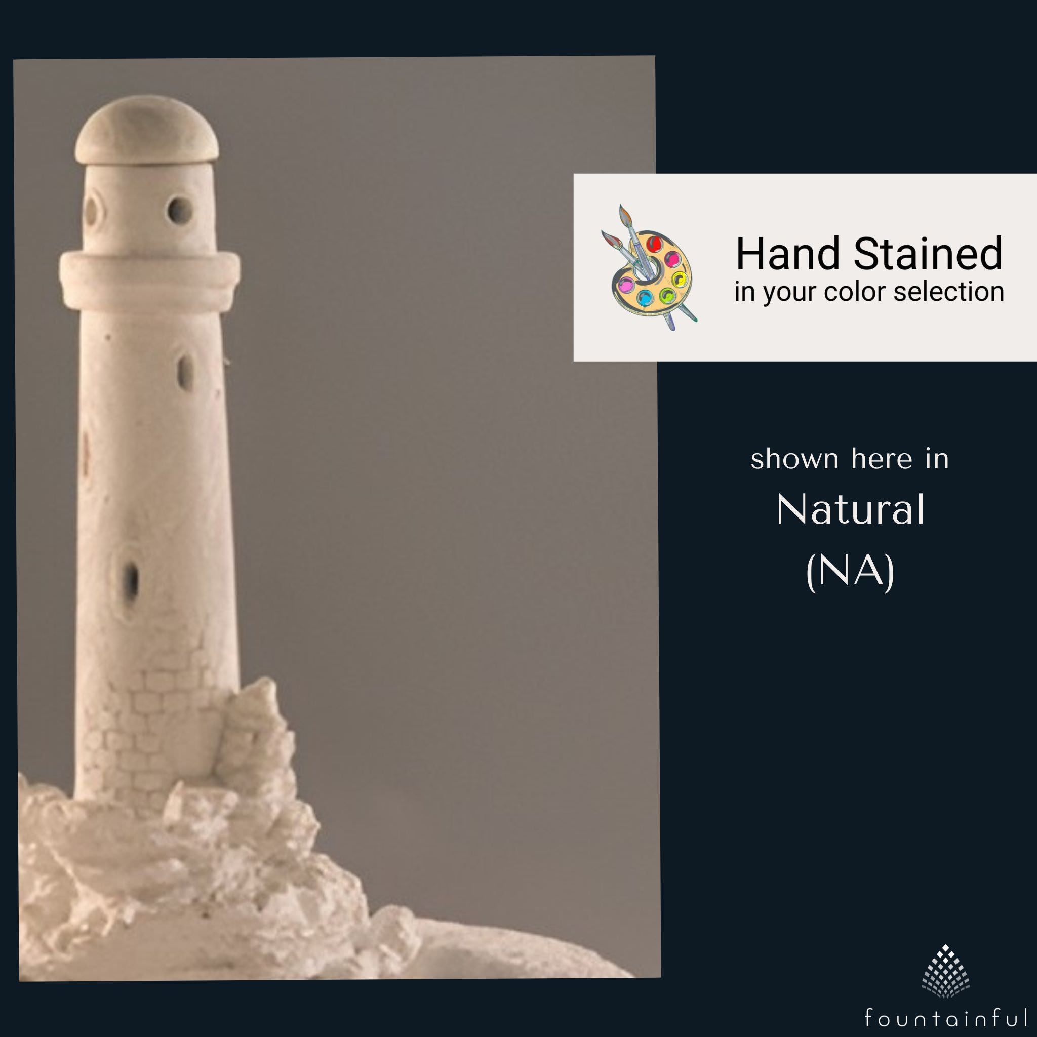 Lighthouse on Island Concrete Fountain - Fiore #276