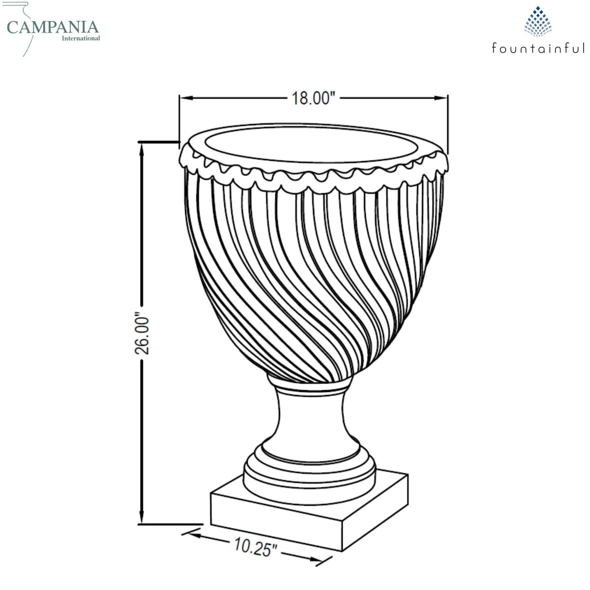 Ravenna Urn Concrete Planter - Campania #P348