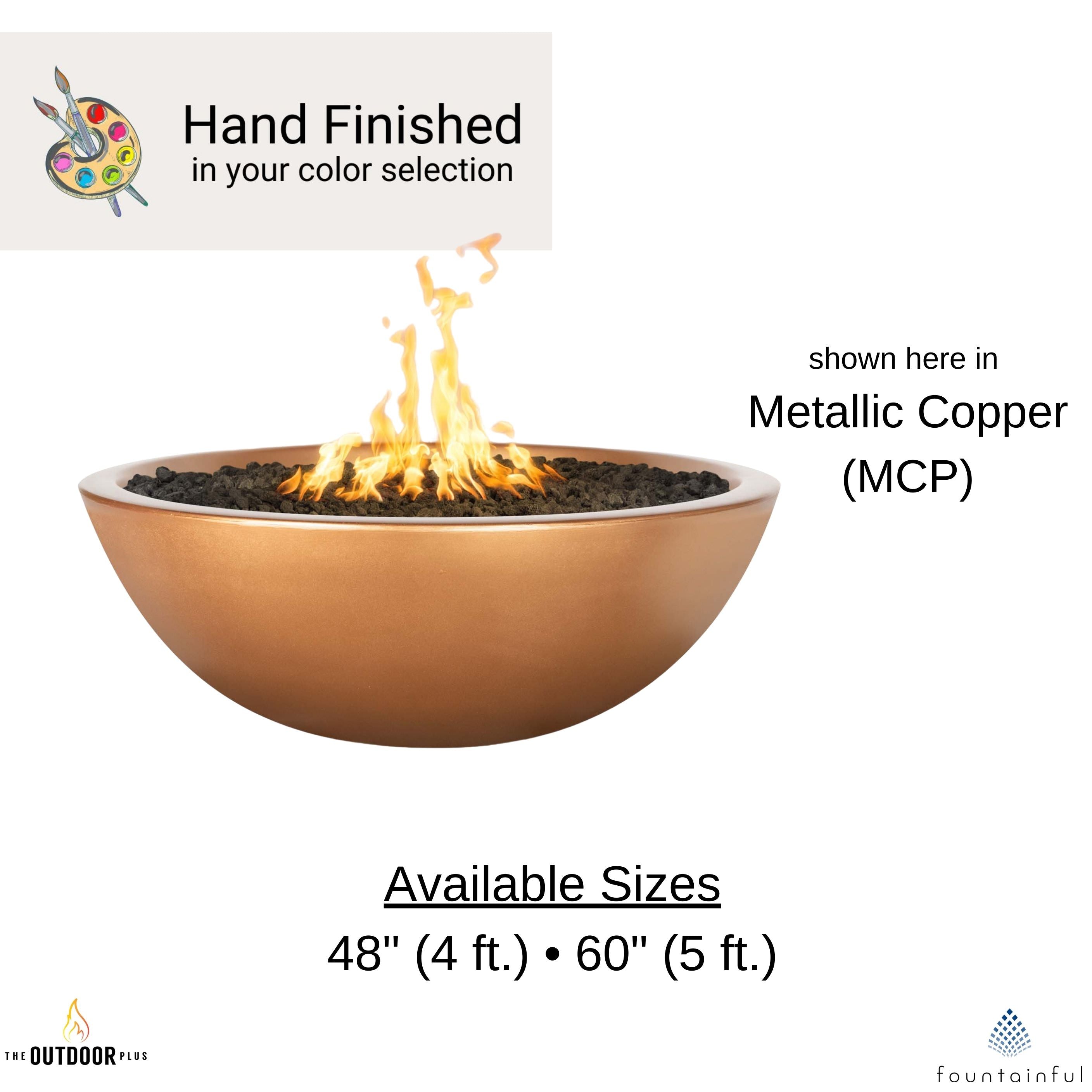 Sedona Large Concrete Gas Fire Pit - The Outdoor Plus