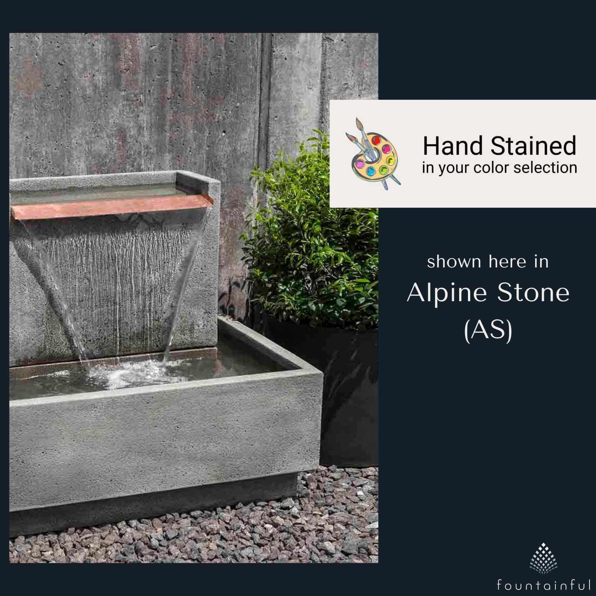 Falling Water 2 Concrete Wall Fountain - Campania #FT295