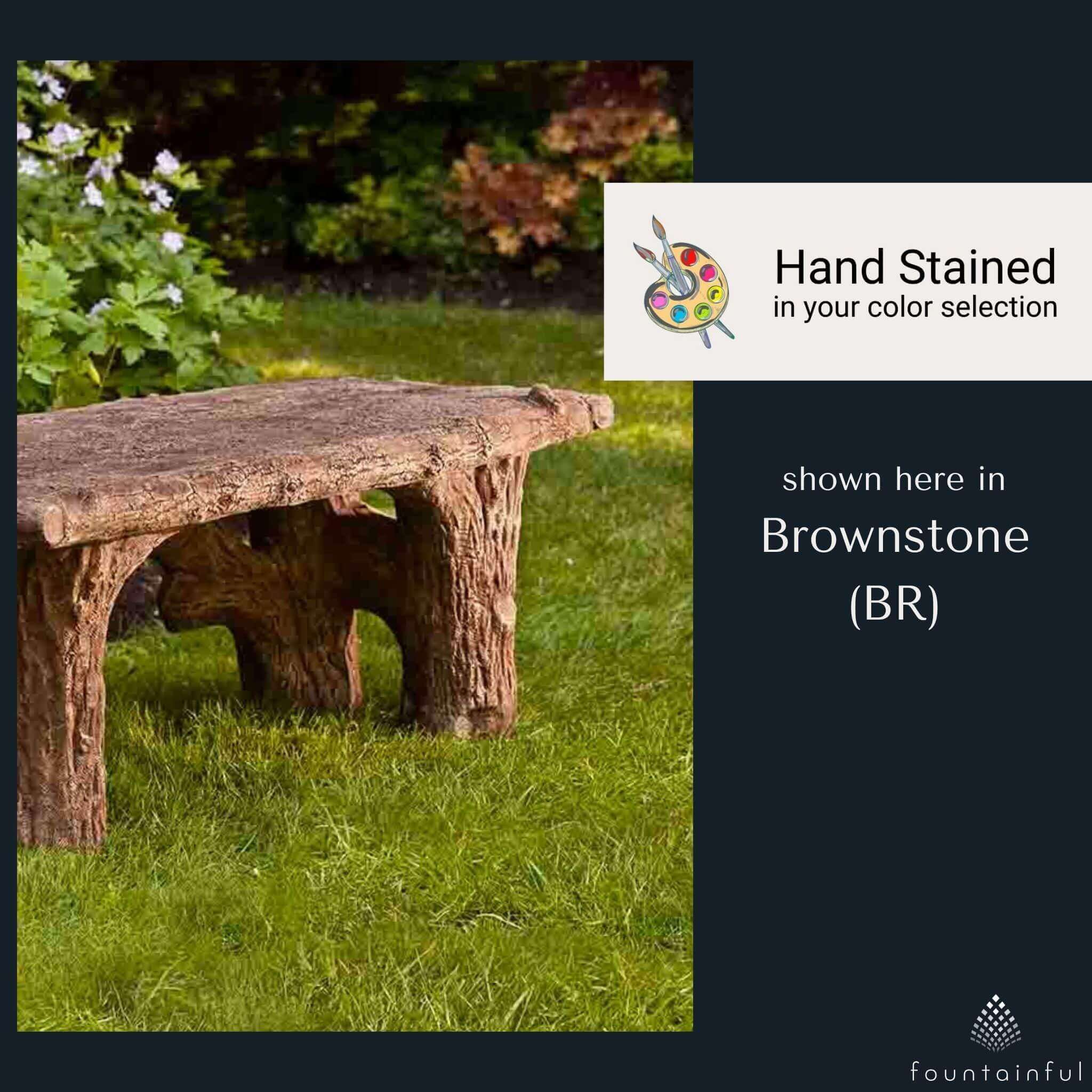 Faux Bois Concrete Garden Bench - Campania #BE116