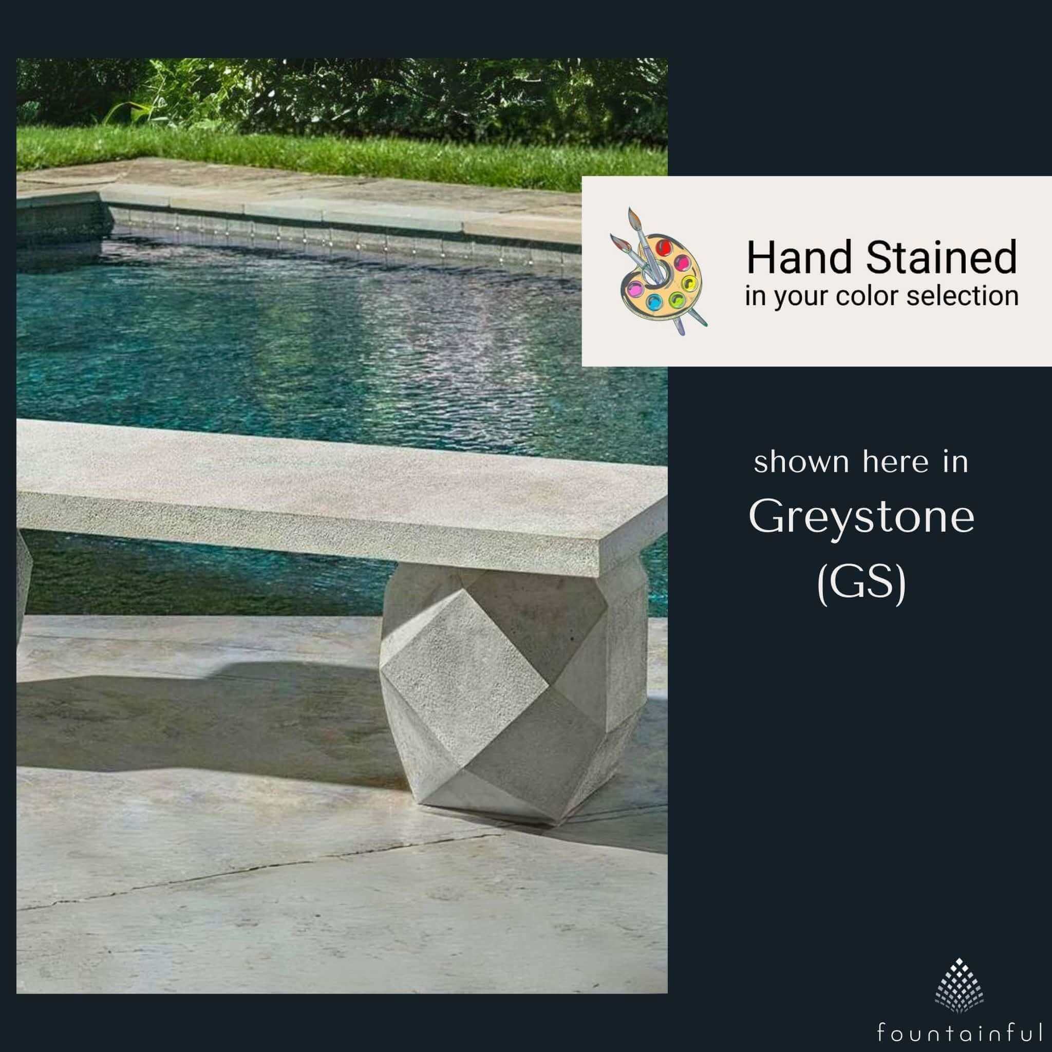 Polyhedron Concrete Garden Bench - Campania #BE152