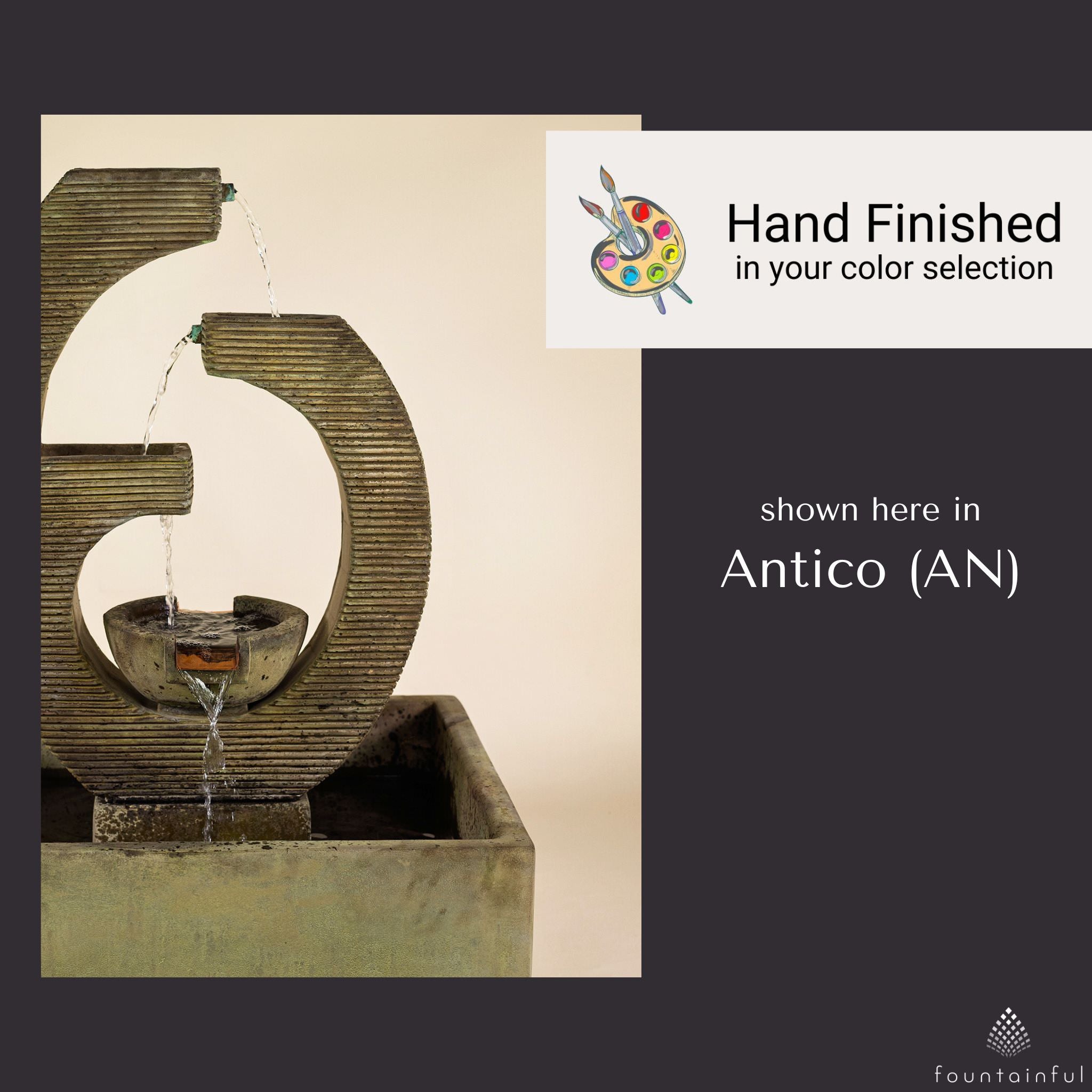 Trinity Falls Concrete Spillway Fountain - Giannini #1834