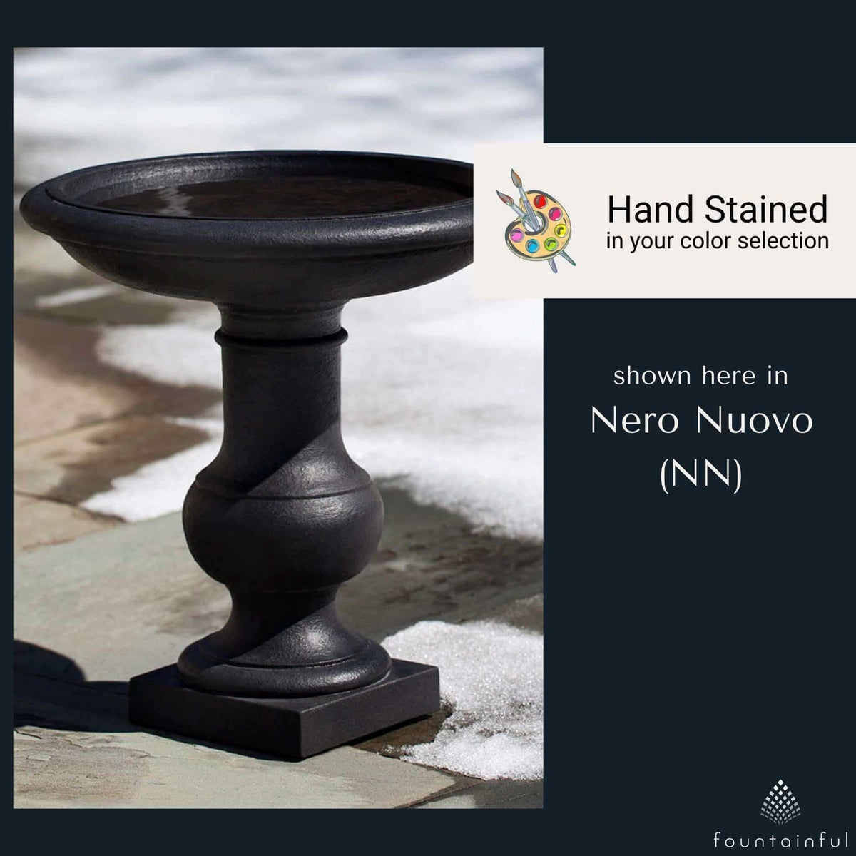 Balustrade Concrete Bird Bath - Campania #B181