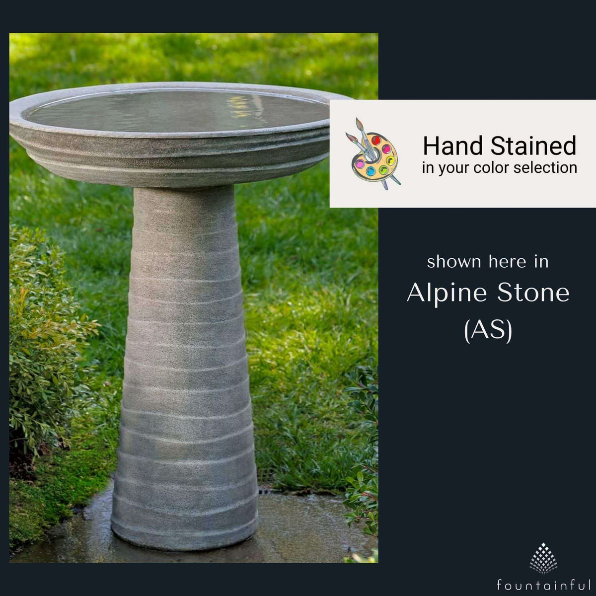 Ipanema Concrete Bird Bath - Campania #B199