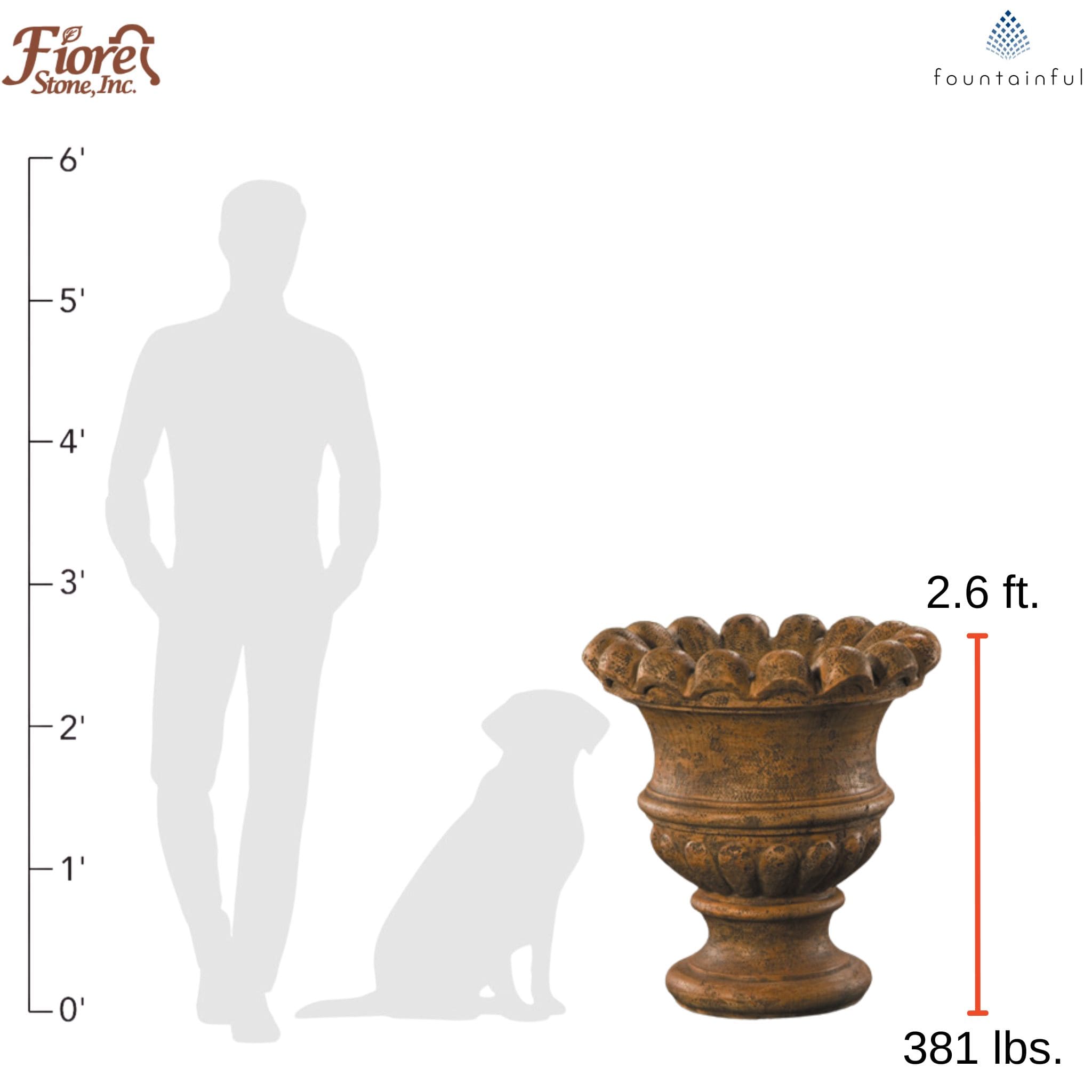 Scallop Urn Concrete Planter - Fiore #679