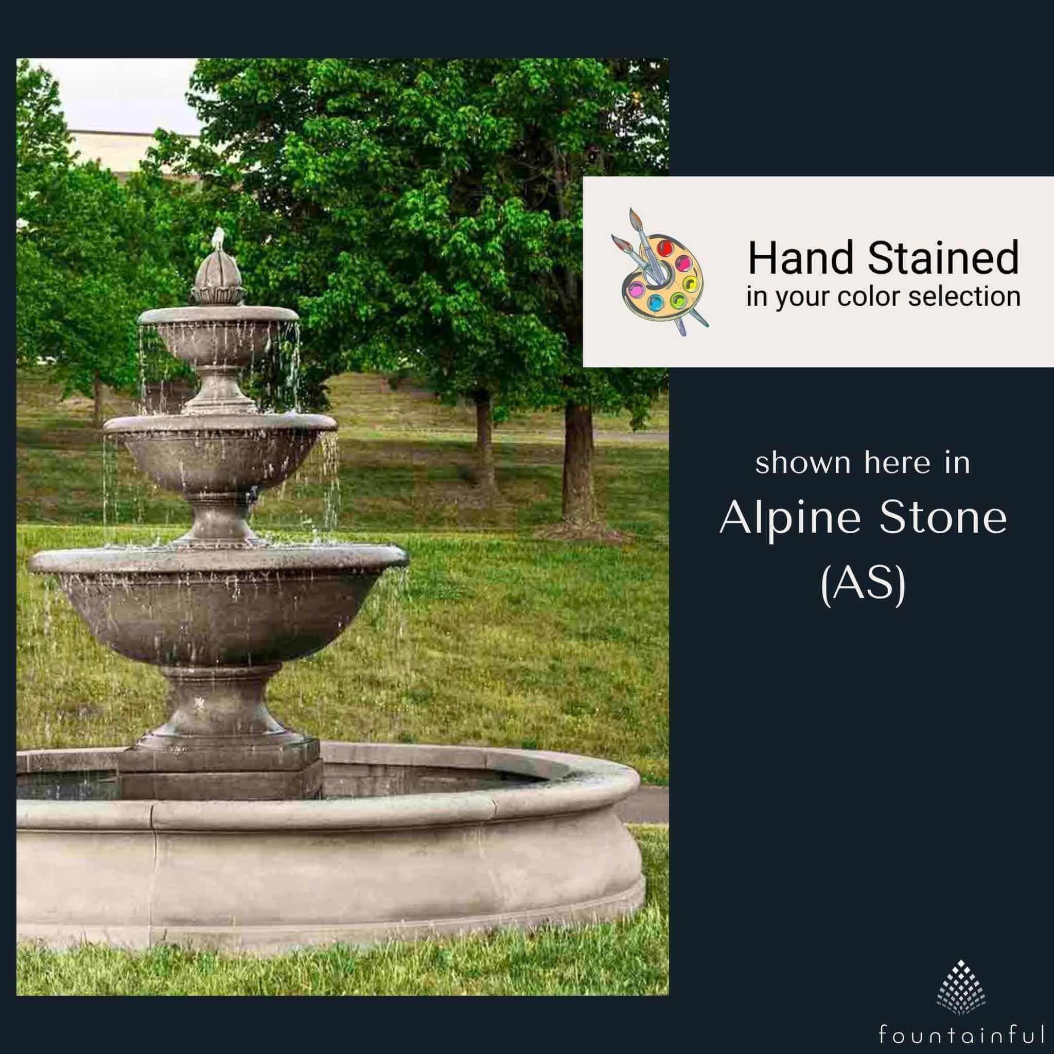Monteros 3-Tier Concrete Fountain in Basin- Campania #FT270