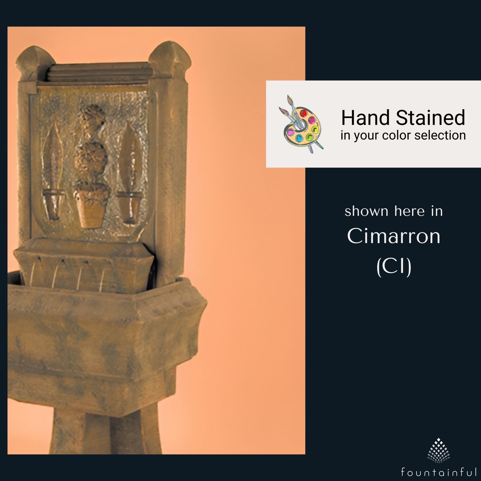 Topiary Concrete Wall Fountain - Fiore #294