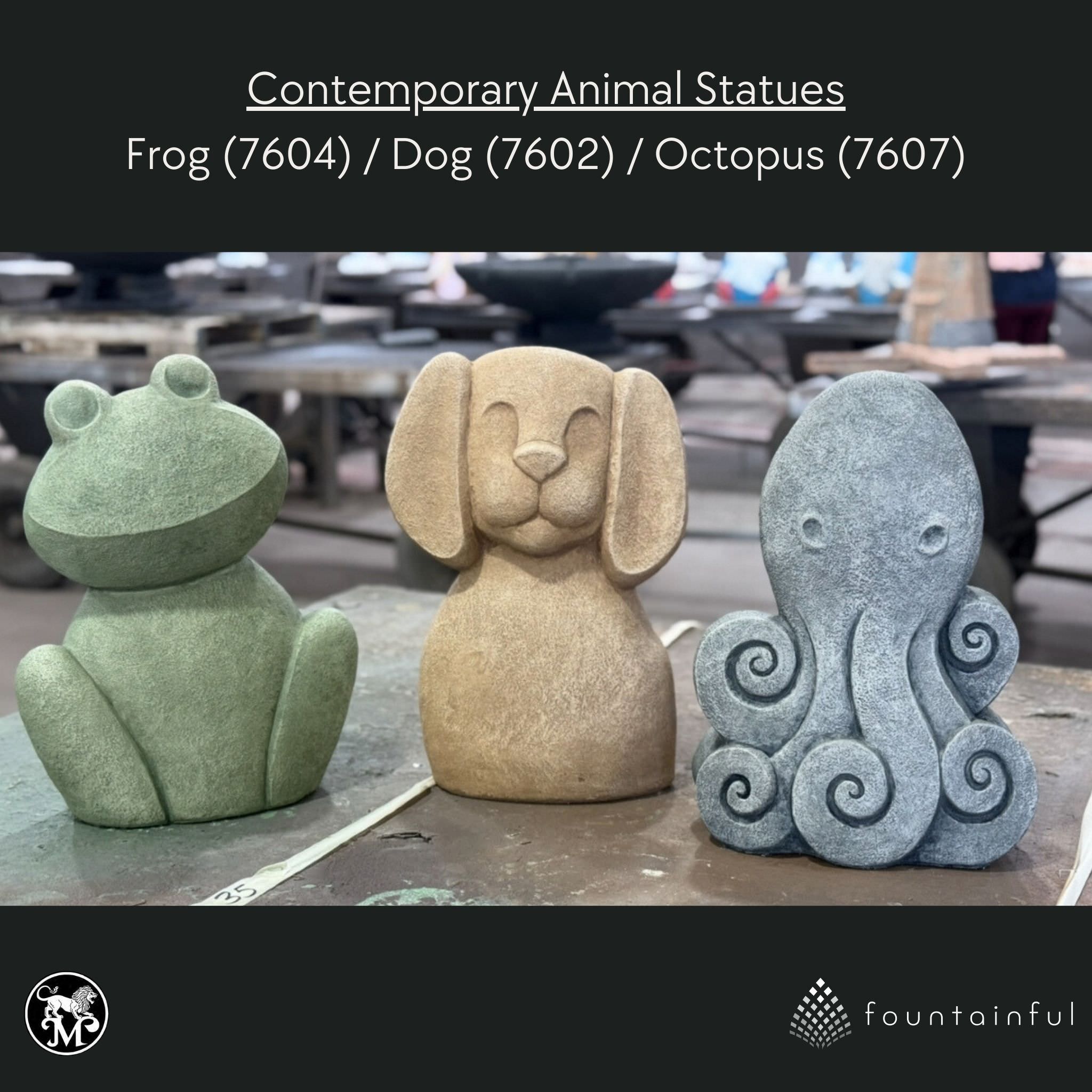 Contemporary Elephant Concrete Garden Statue - Massarellis #7599