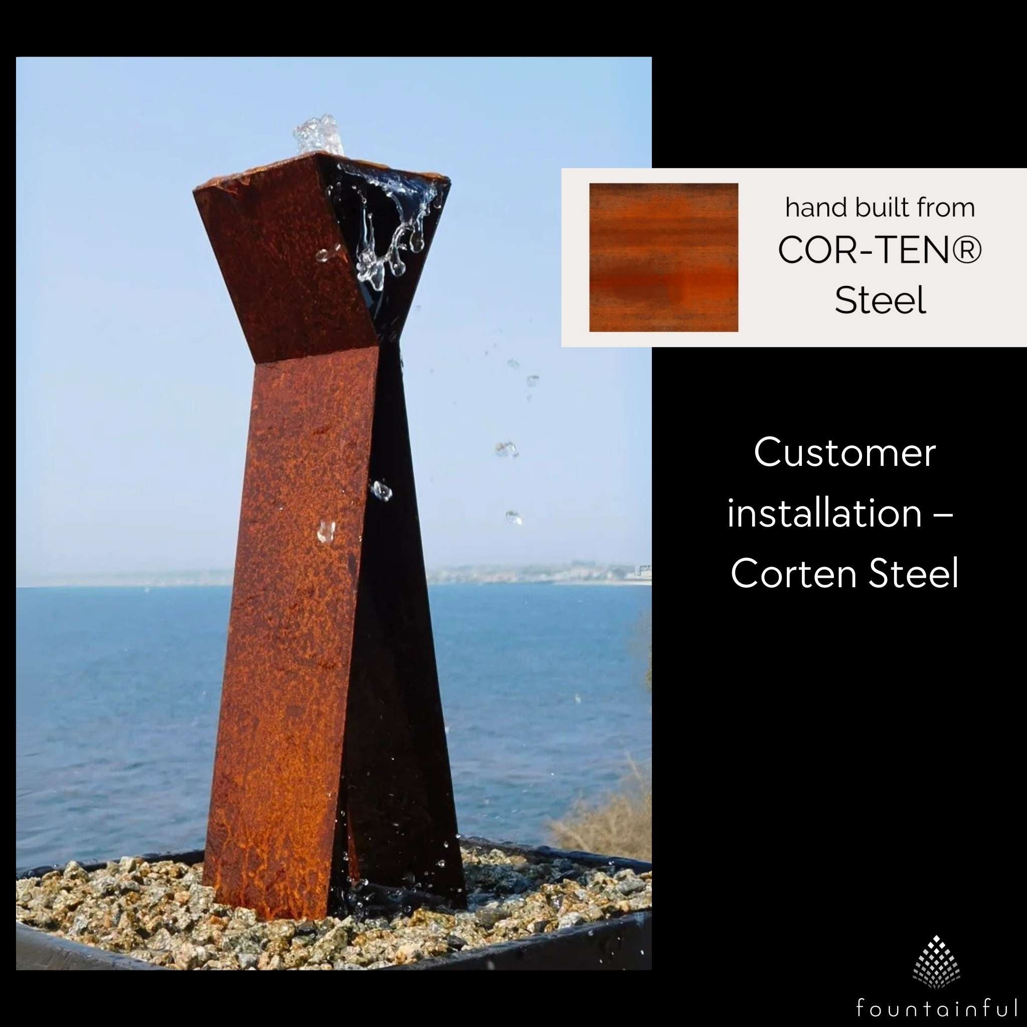 X4 Modern Fountain in Steel