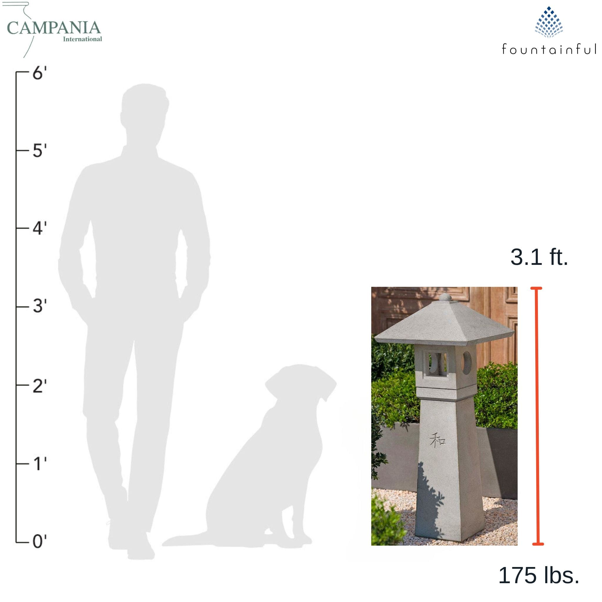 Peace Lantern Concrete Garden Statue - Campania #OR188