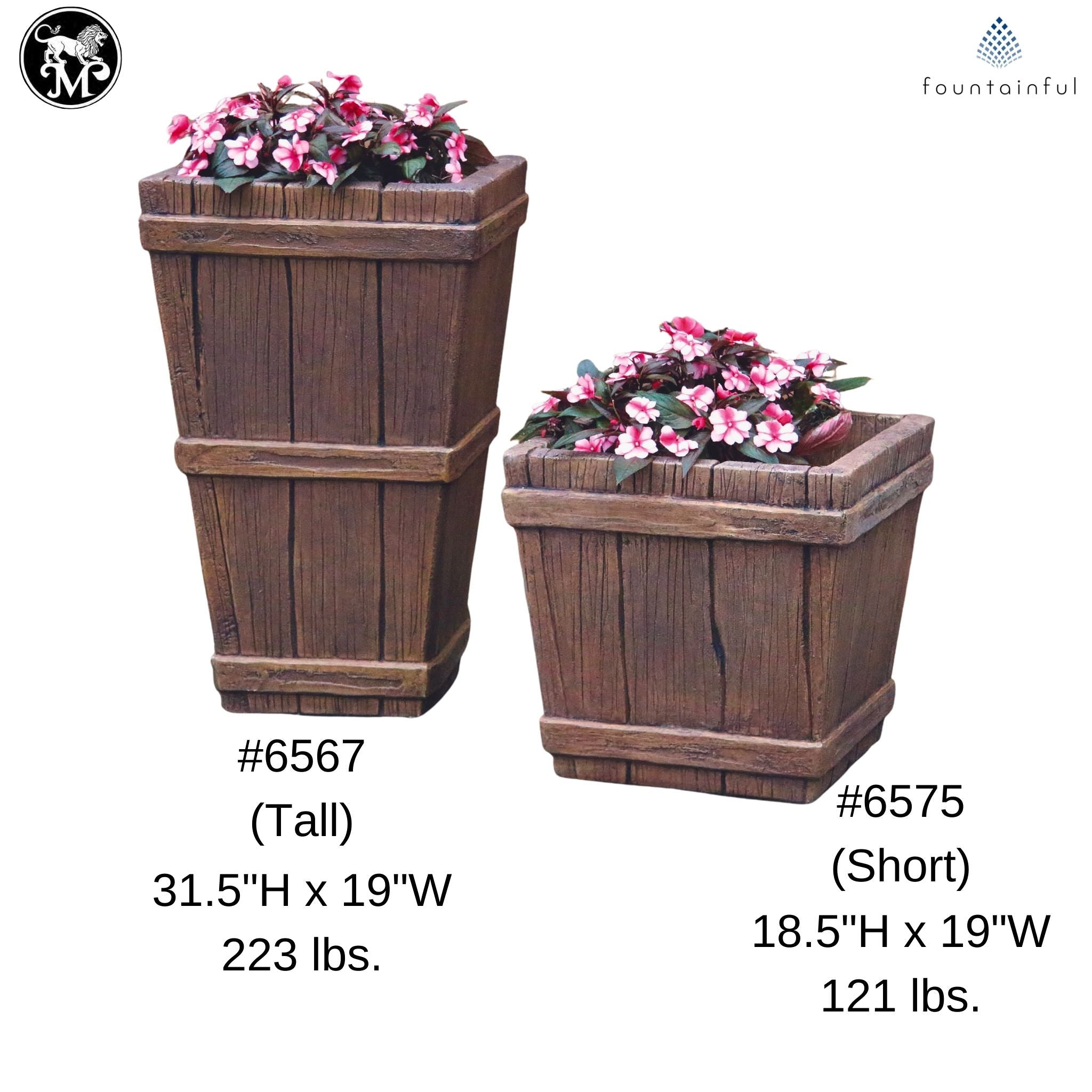 Castaway Square Concrete Planters - Massarellis