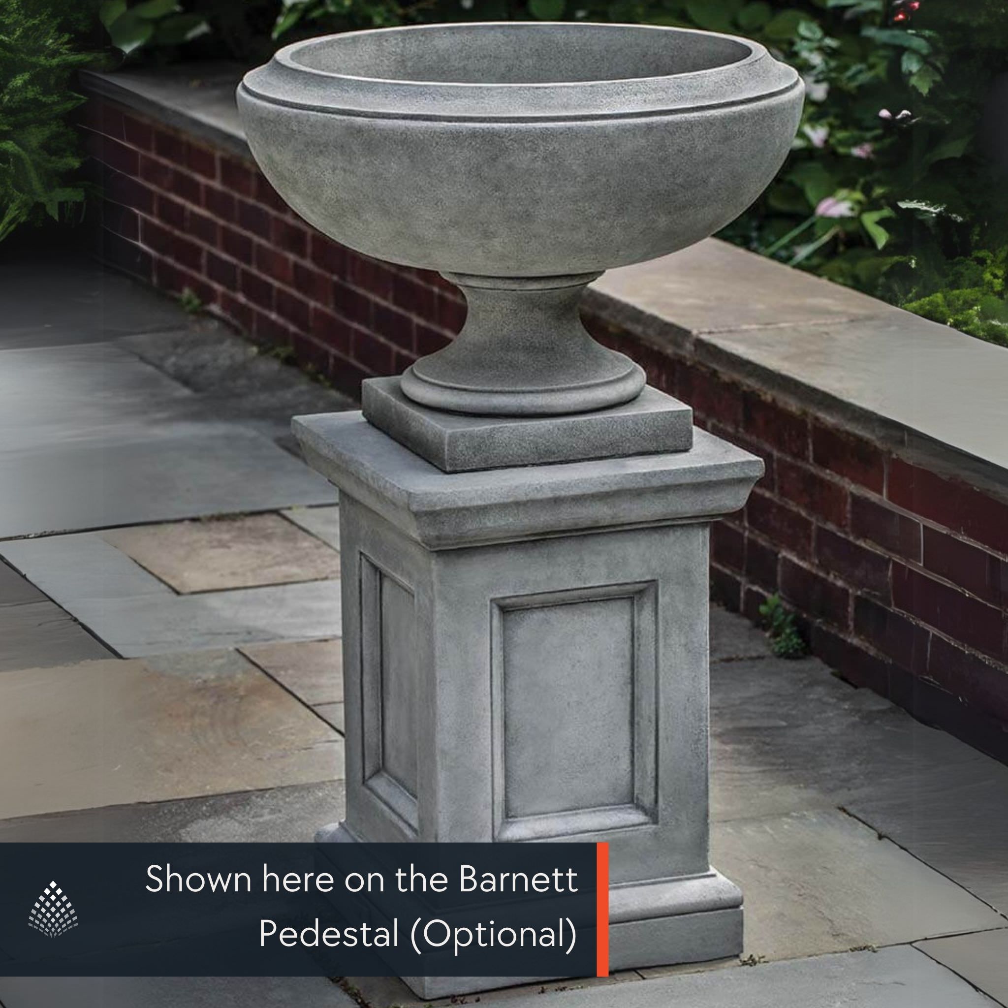 Jensen Small Concrete Urn Planter - Campania #P703