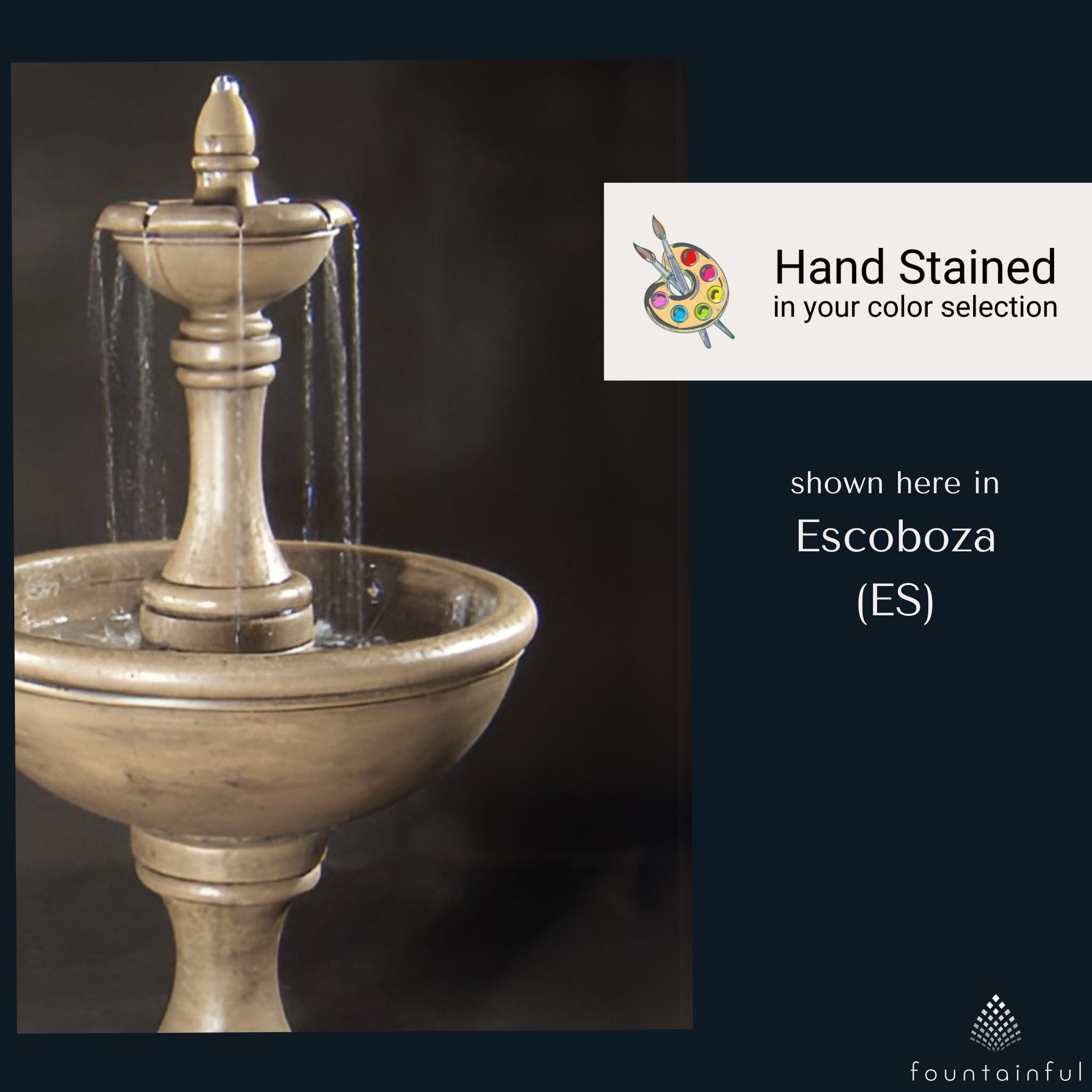 Vinci 2-Tier Concrete Fountain - Fiore #204