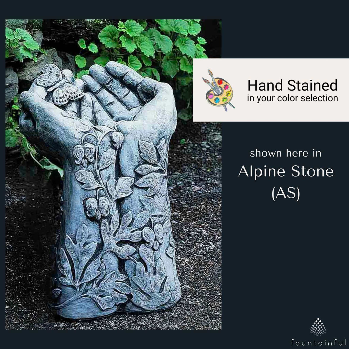 Mariposa Concrete Bird Bath - Campania #B033