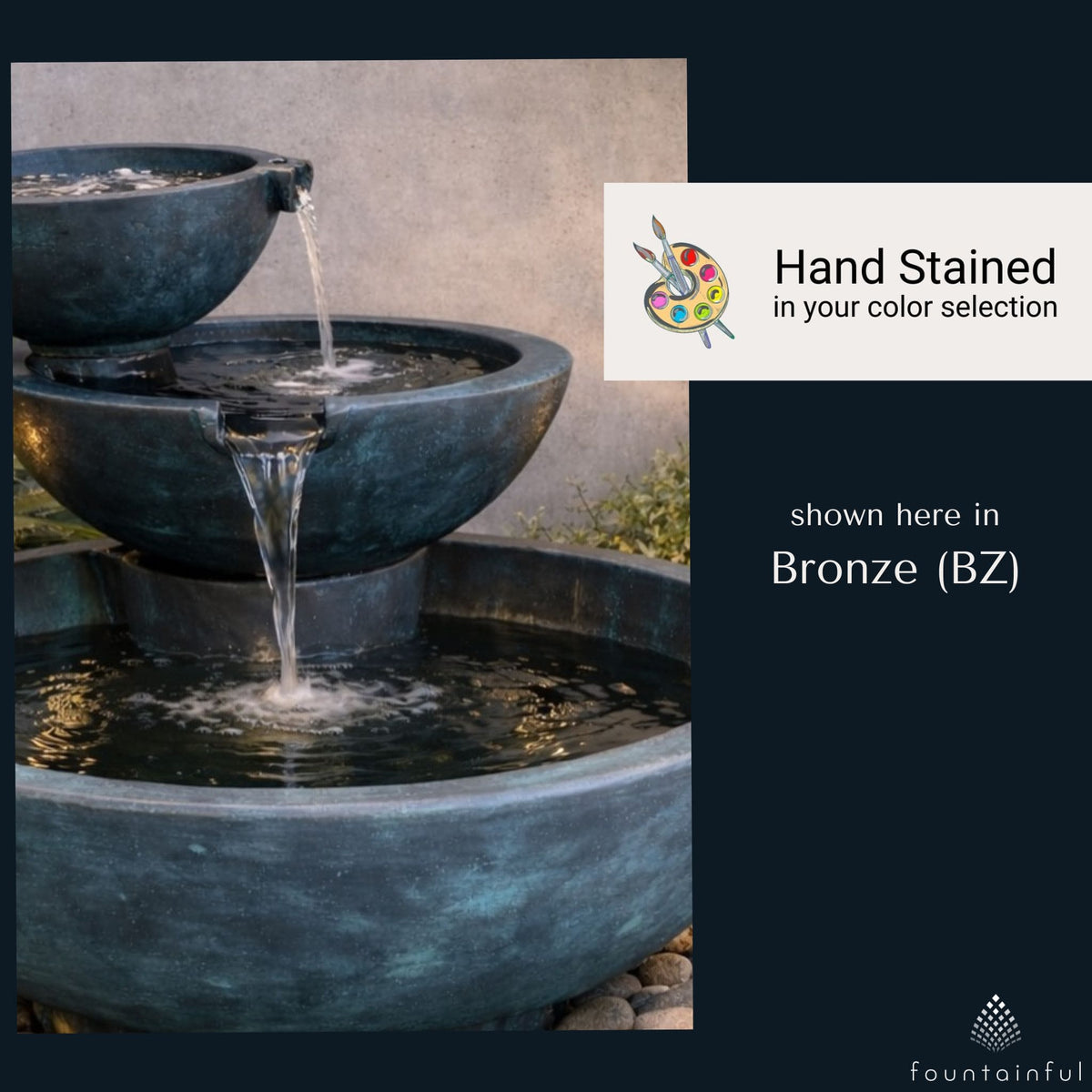 Cascata Spillway Concrete Fountain - Fiore #2011F