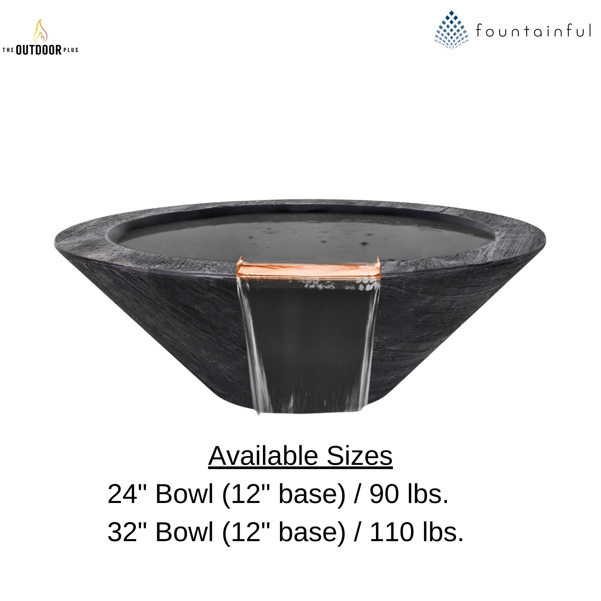 Cazo "Woodgrain" Concrete Water Bowl - The Outdoor Plus