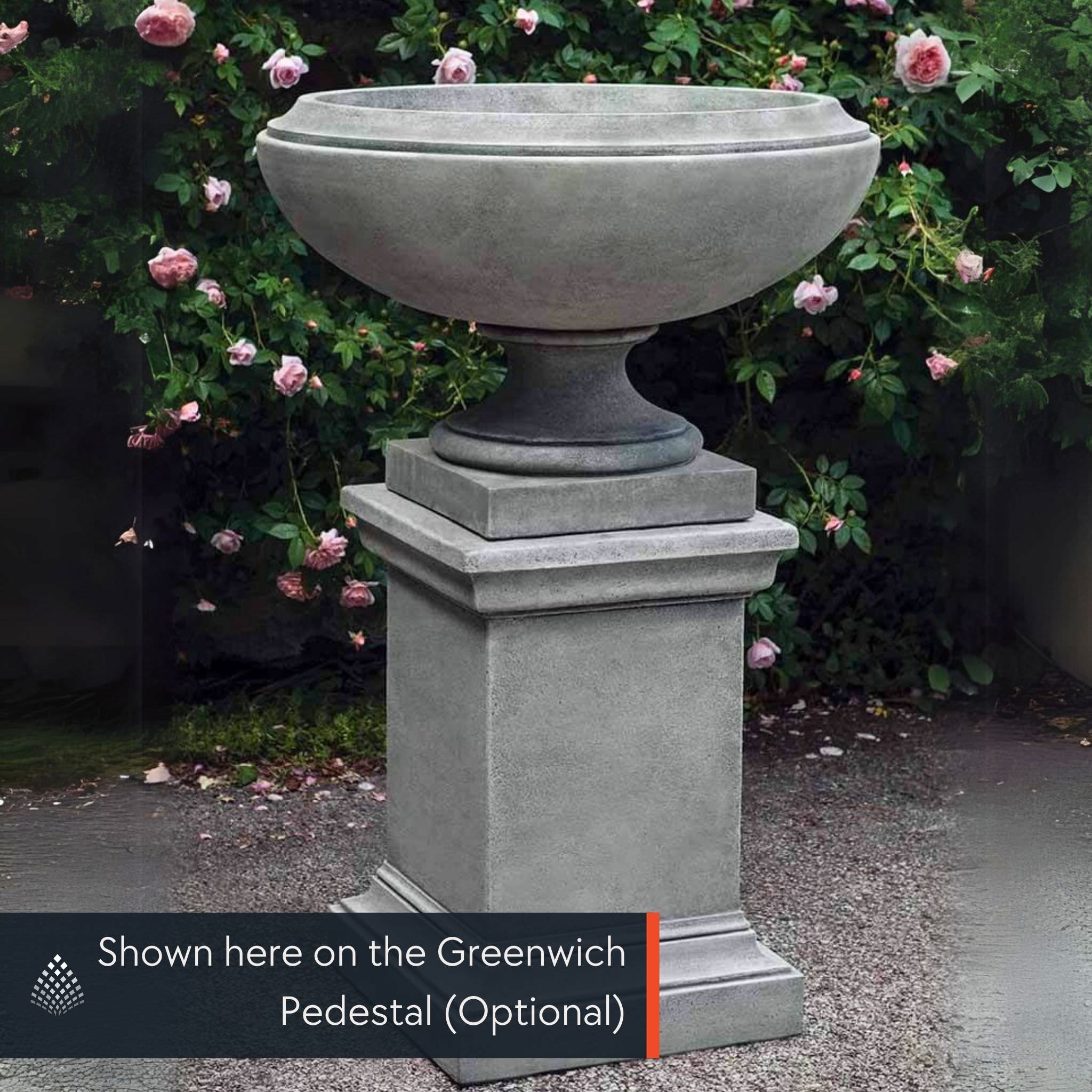 Jensen Large Concrete Urn Planter - Campania #P702