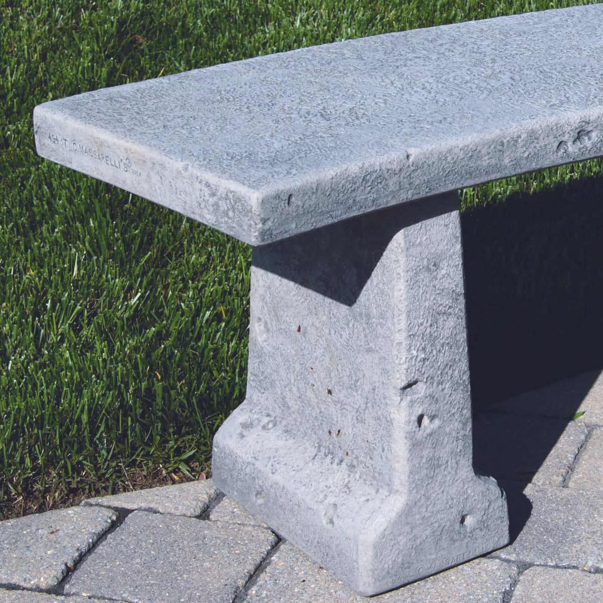 Chelsea Concrete Curved Garden Bench - Massarellis #4943