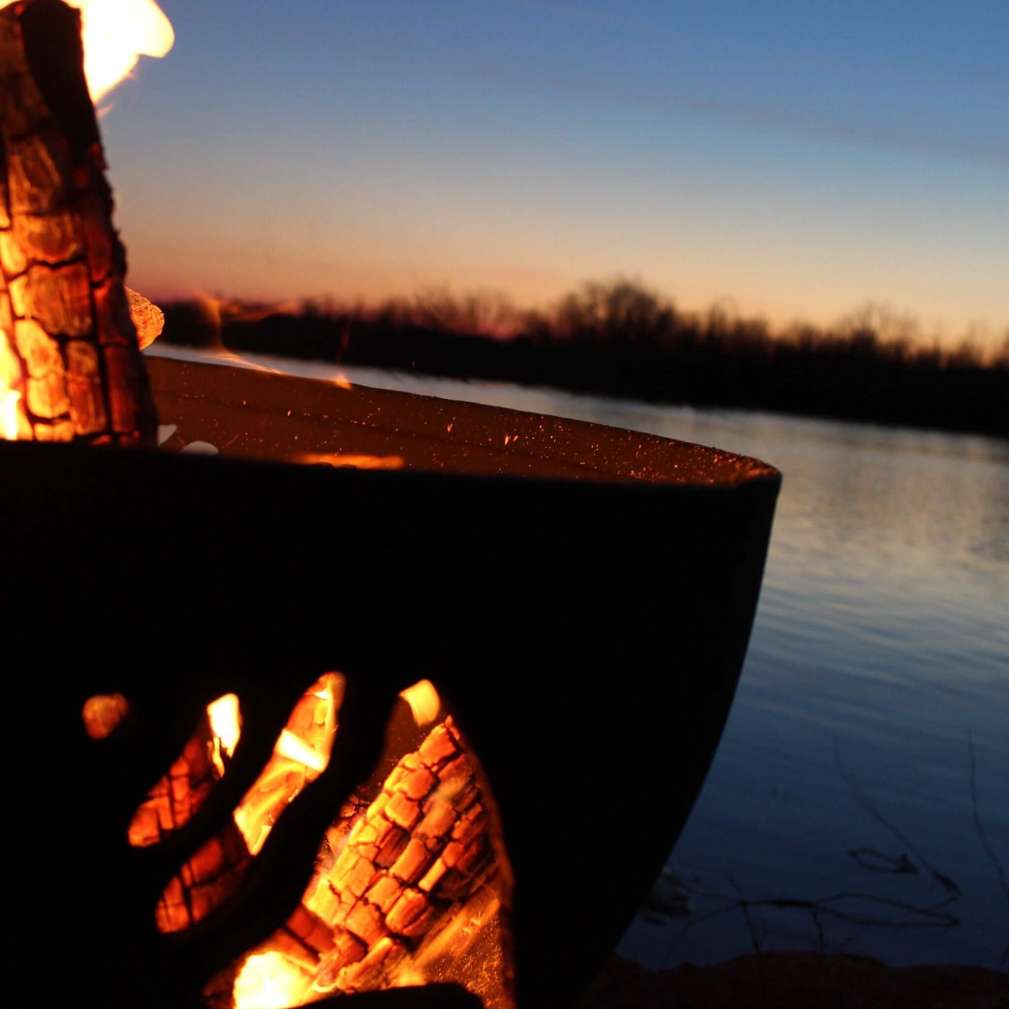 Beachcomber Wood Burning Fire Pit in Steel - Fire Pit Art