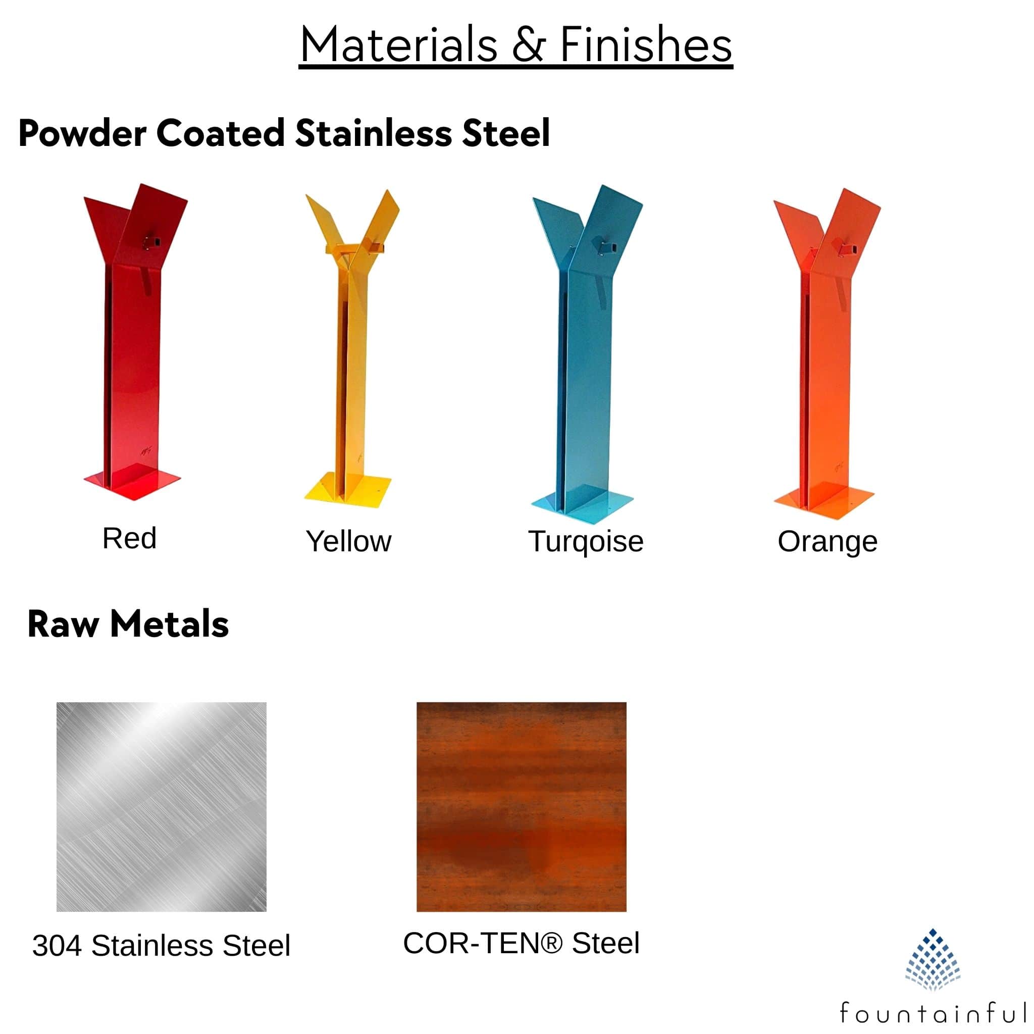 Y2 Modern Fountain in Steel