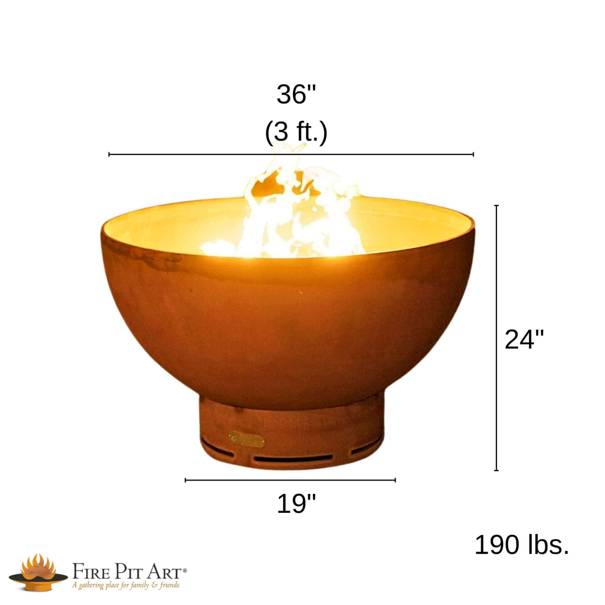 Crater Gas Fire Pit in Steel - Fire Pit Art