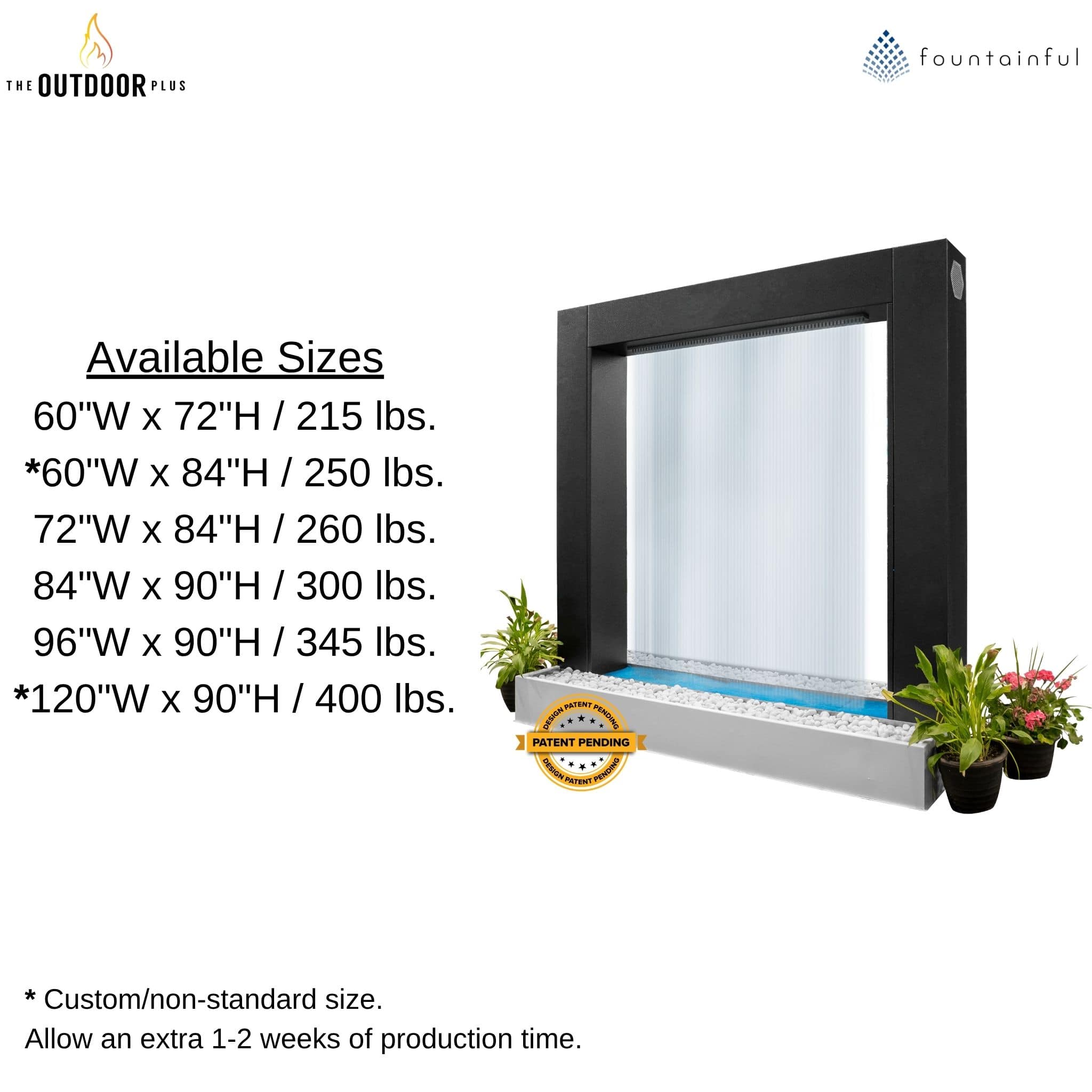 Paradise Falls Steel Rain Curtain Fountain - The Outdoor Plus