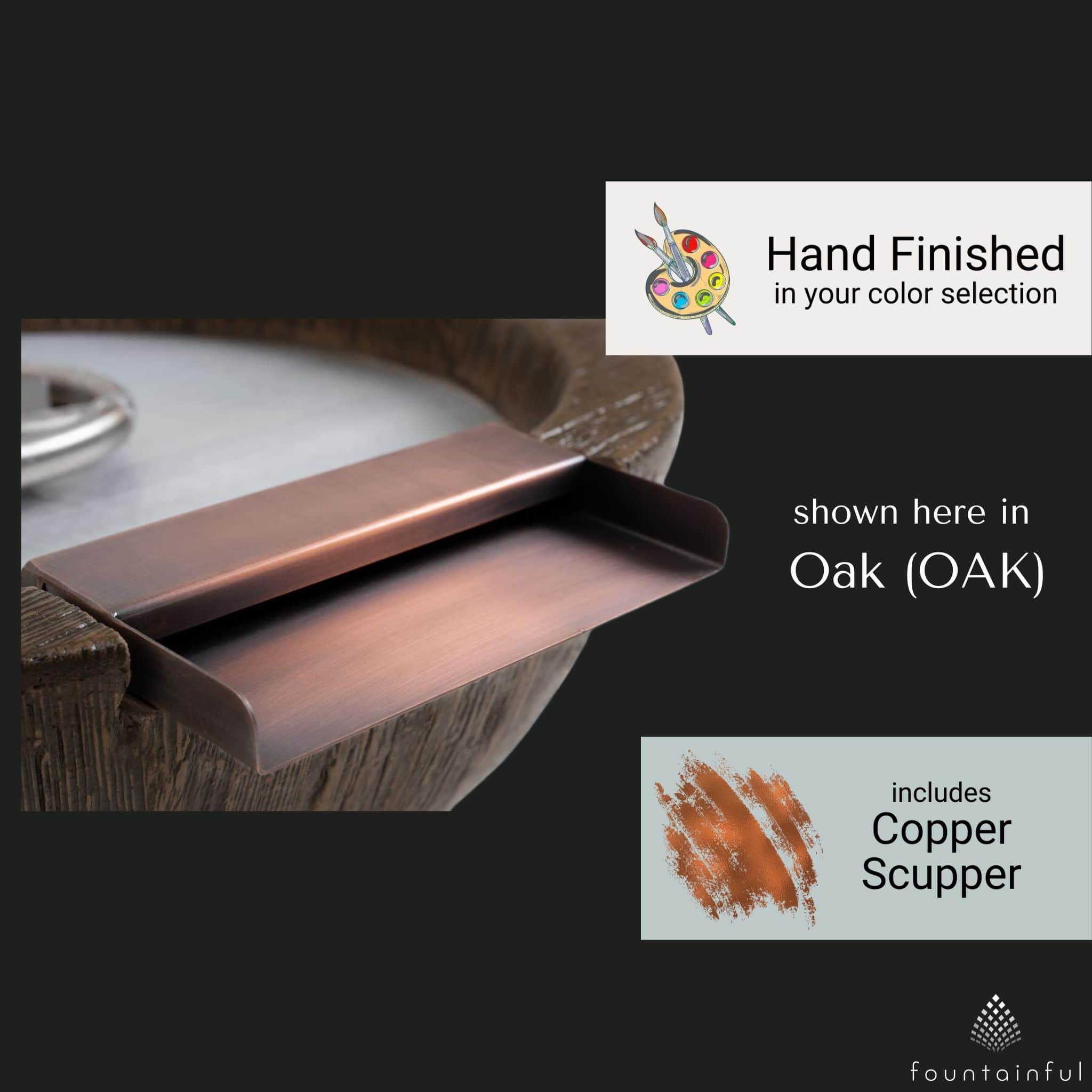 Sedona "Woodgrain" Concrete Fire & Water Bowl - The Outdoor Plus