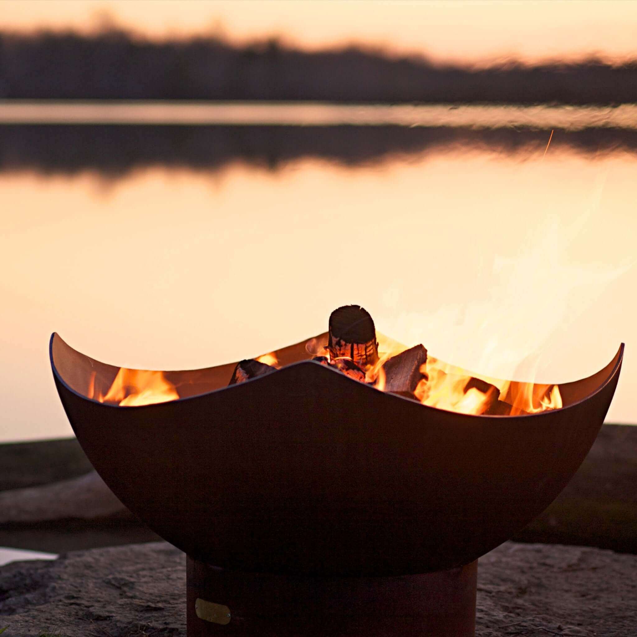 Manta Ray Gas Fire Pit in Steel - Fire Pit Art