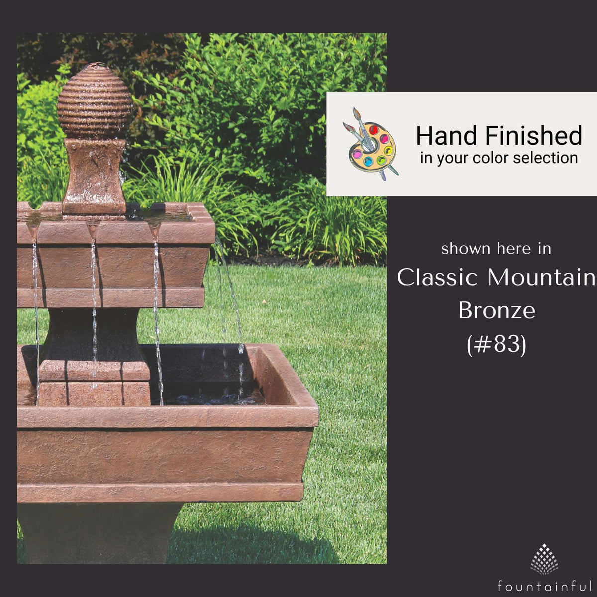 Oliveto 2-Tier Concrete Fountain - Massarellis #3634