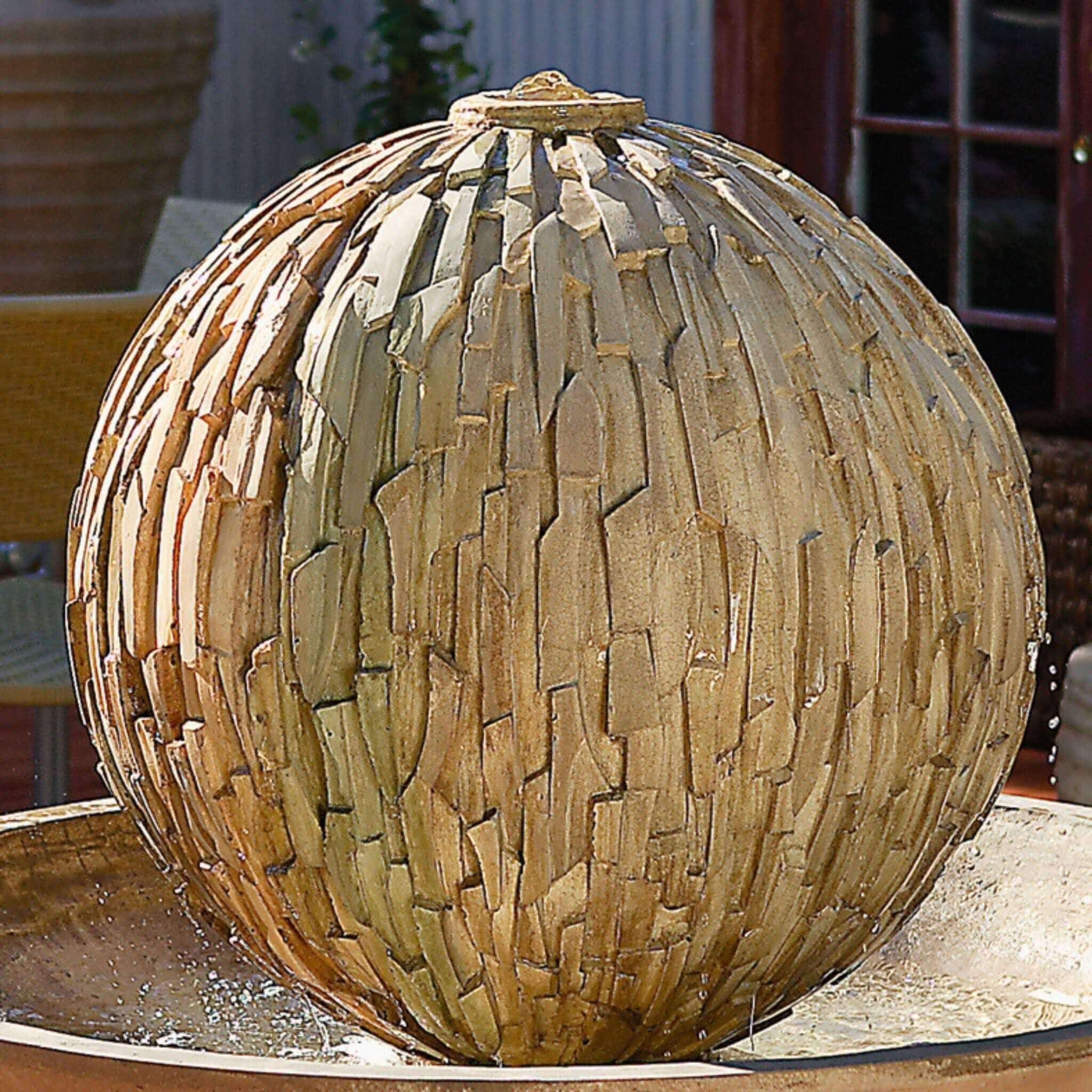 Rubix & Wok w/Riser Concrete Fountain - GIST Fountains