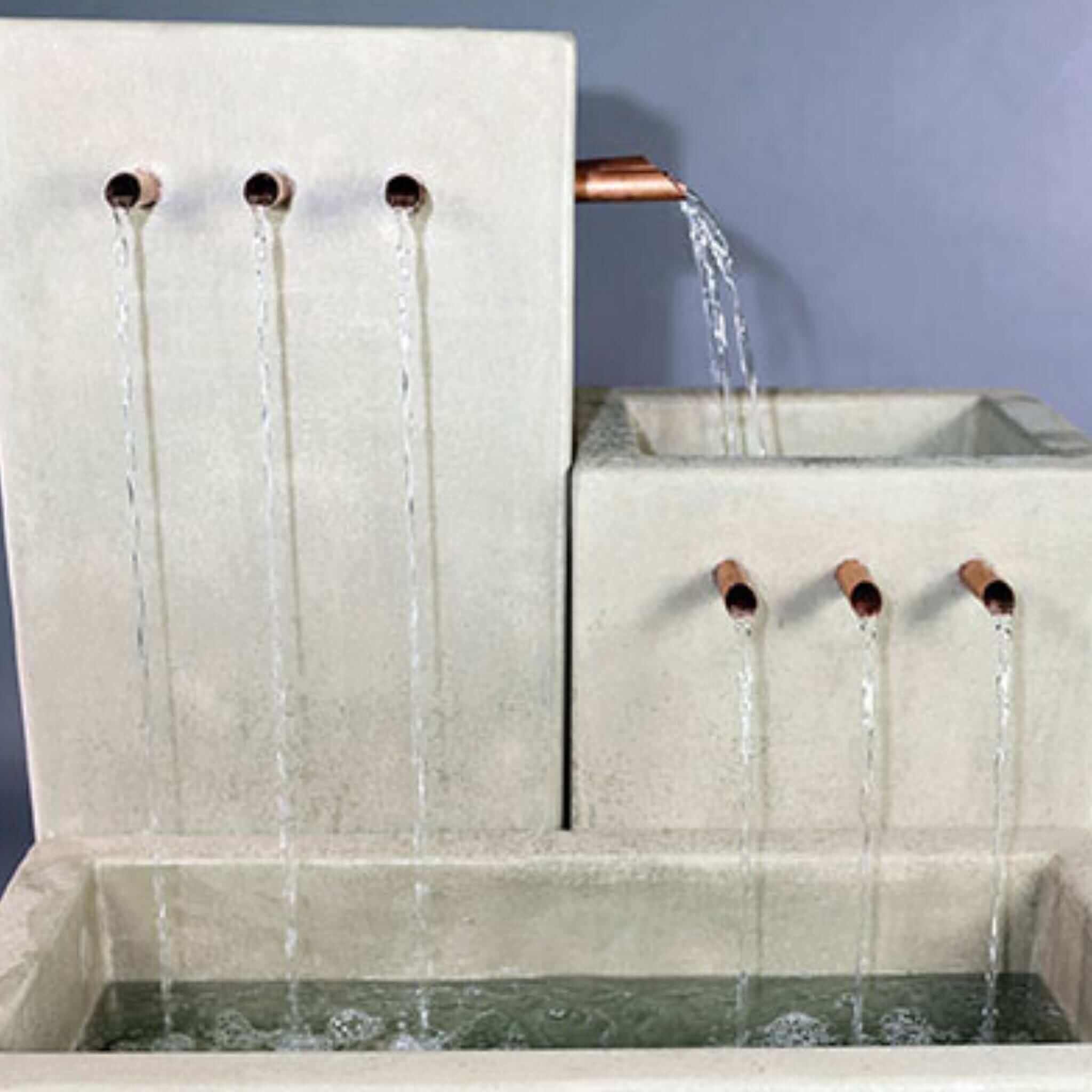 Novem Concrete Wall Fountain - Giannini #1779