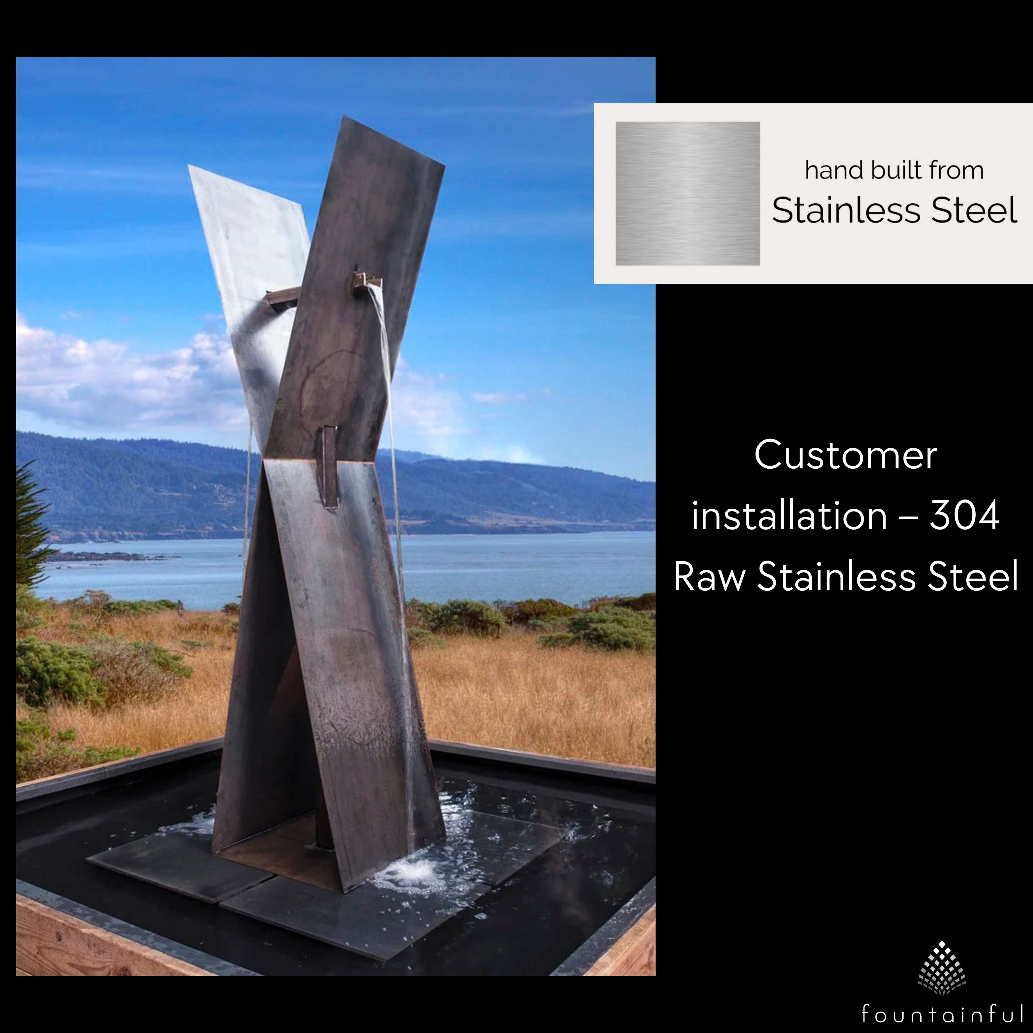 X1 Modern Fountain in Steel