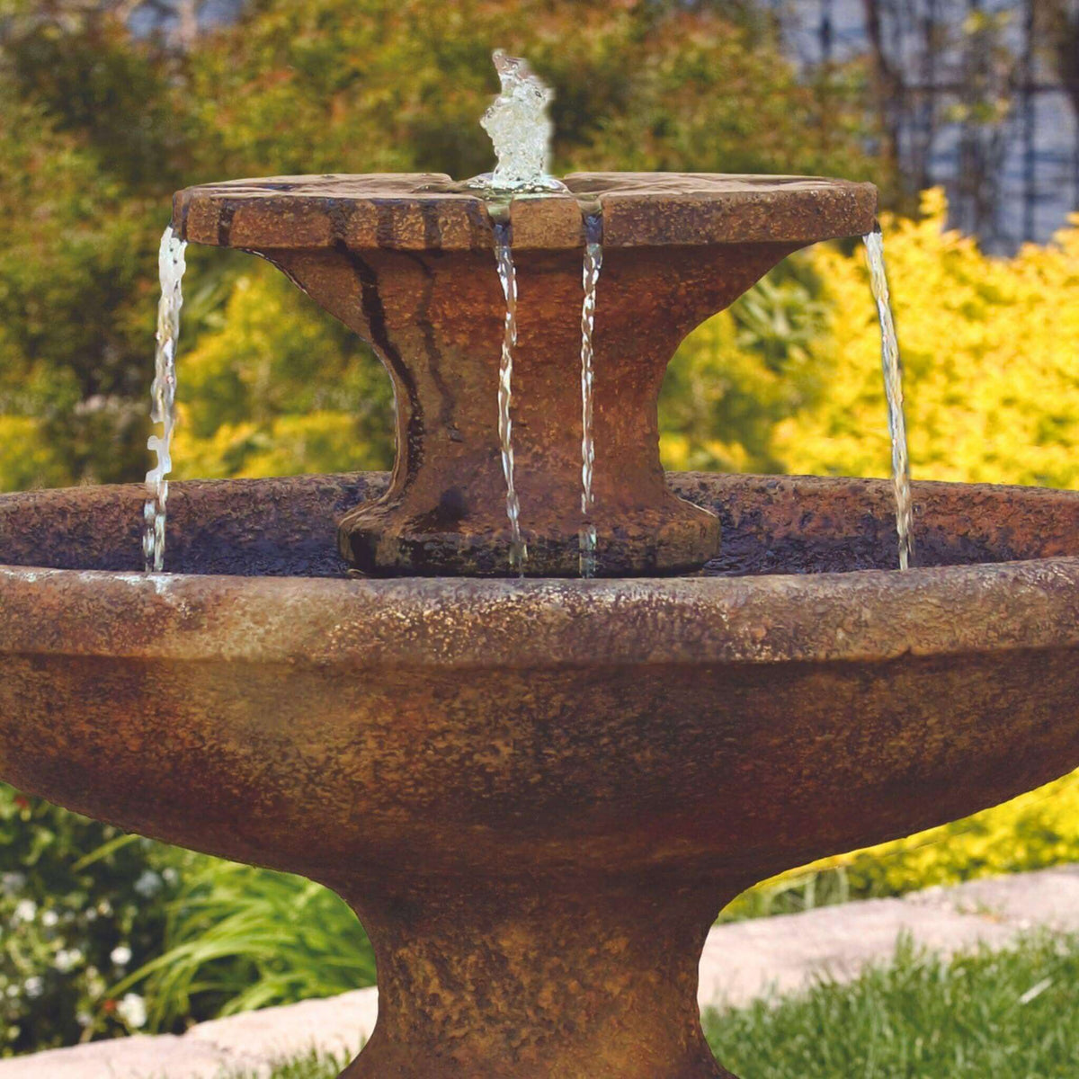 Bella 2-Tier Concrete Fountain - Massarellis #3653