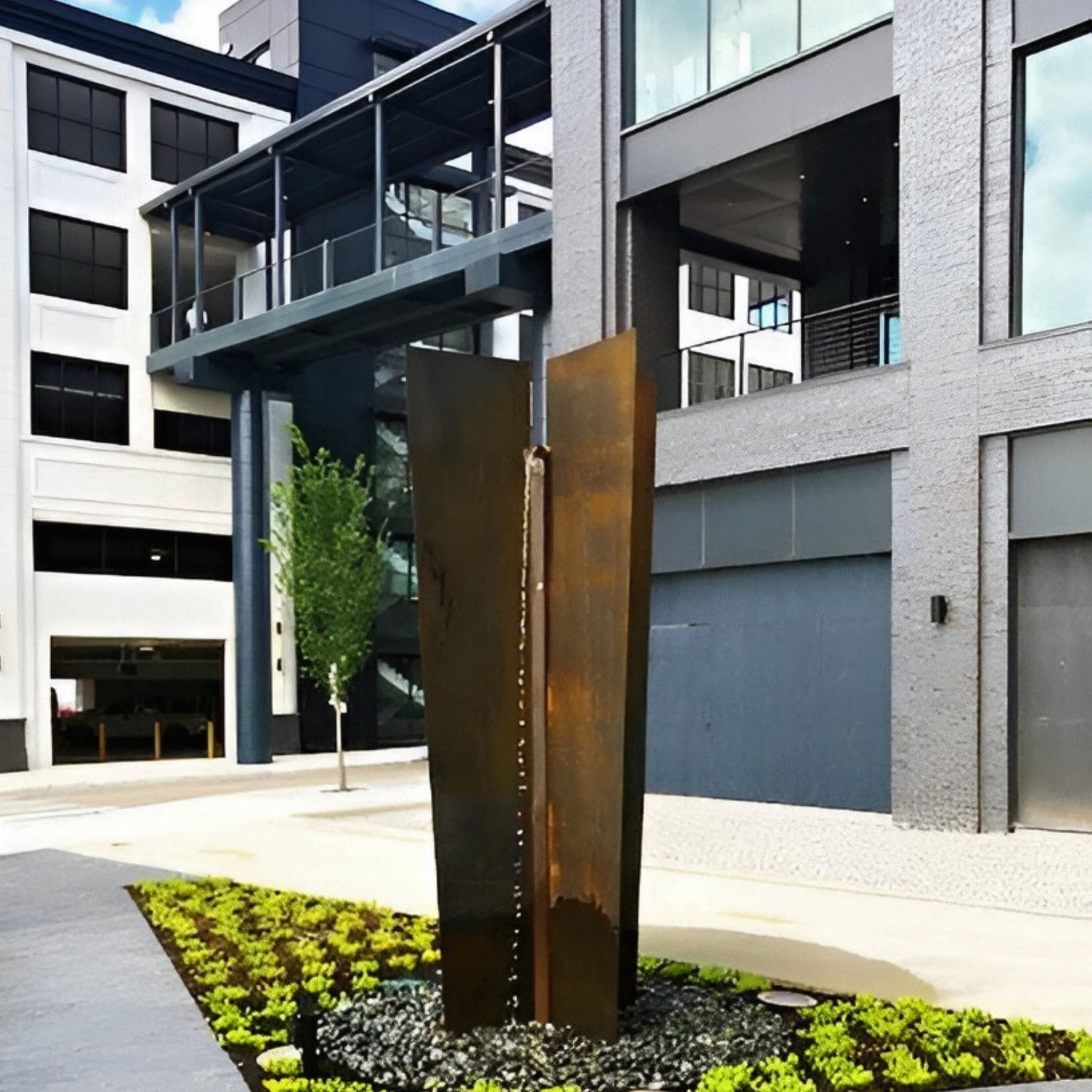 The Trapezoid Modern Steel Fountain