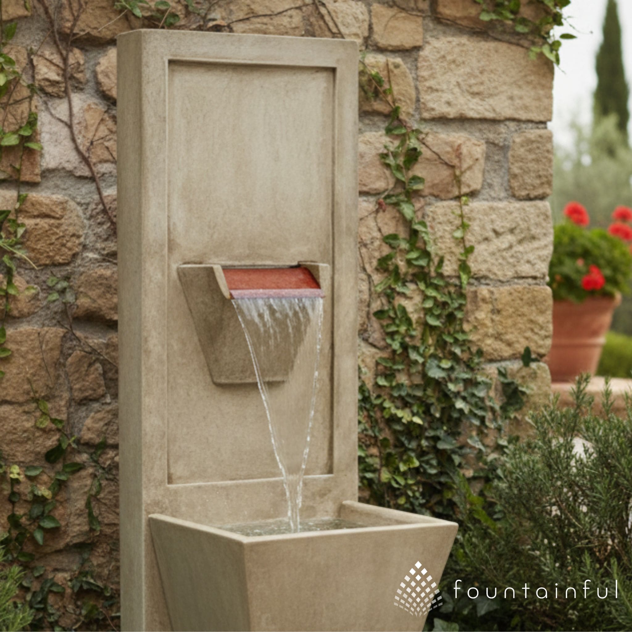 Malibu Concrete Wall Fountain - Fiore #296