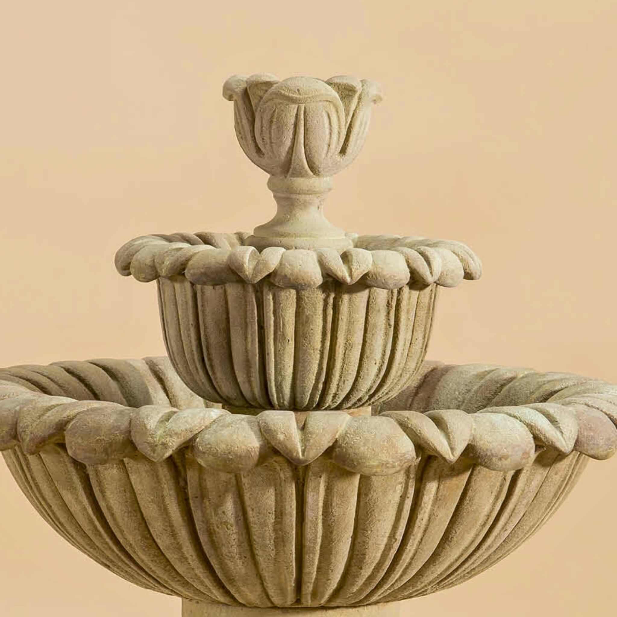 Calanthia Short Concrete Fountain - Giannini #1684