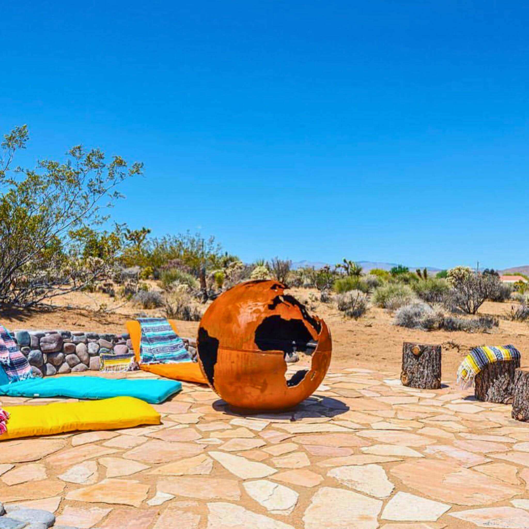 Third Rock Gas Fire Pit in Steel - Fire Pit Art