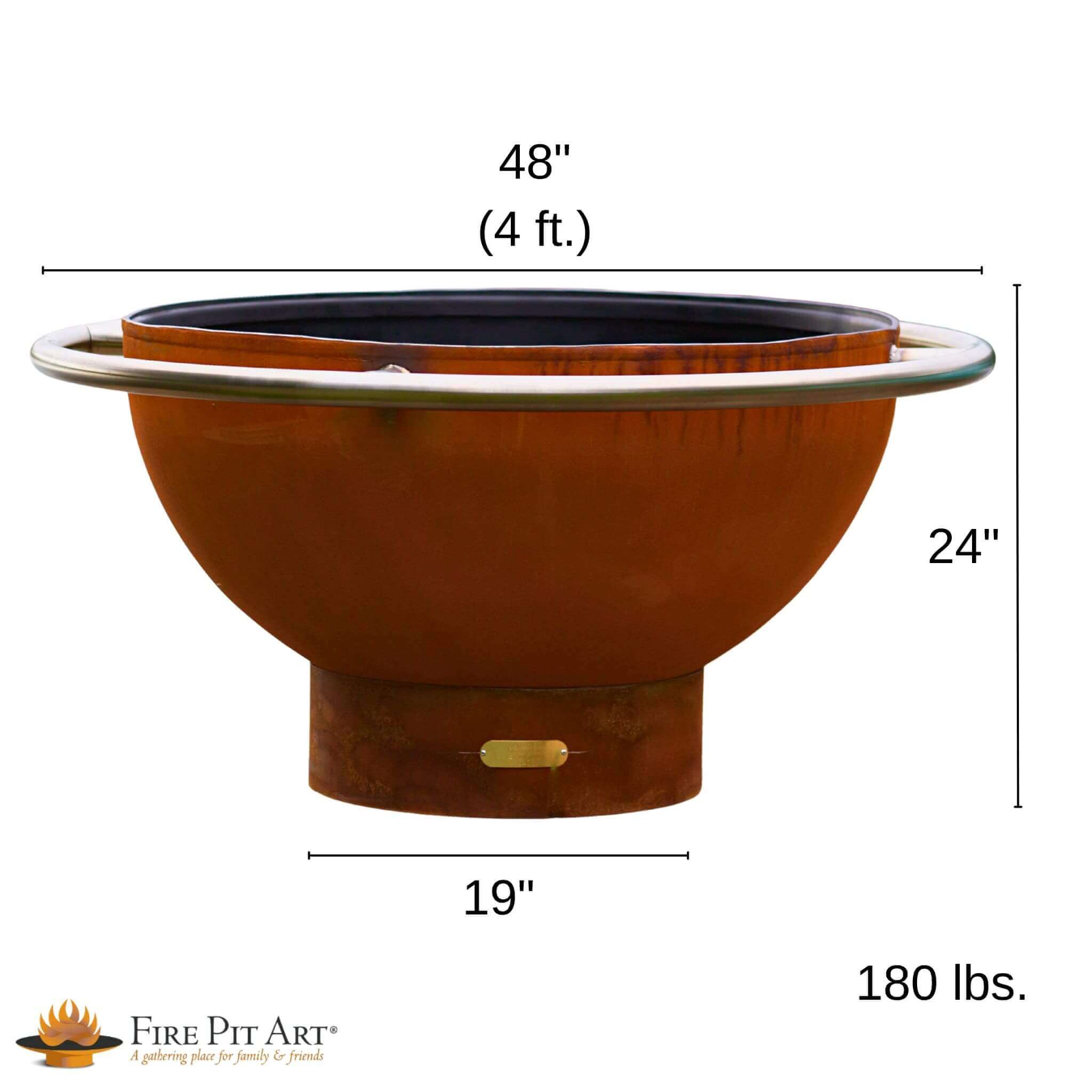 Bella Luna Wood Burning Fire Pit in Steel - Fire Pit Art