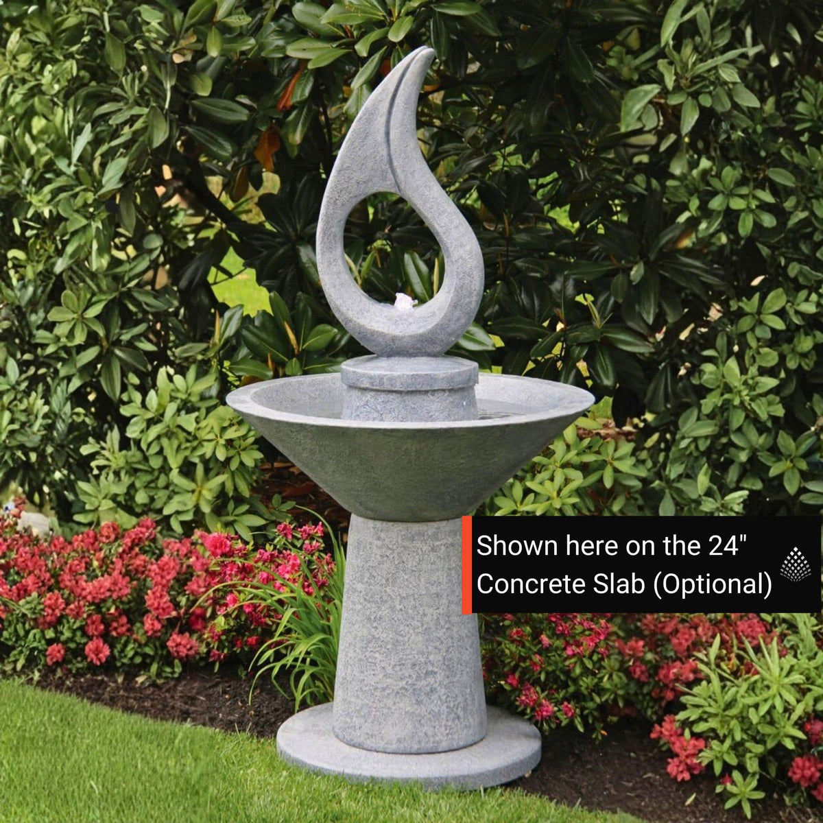 Garden Droplet Concrete Fountain - Massarellis #3817