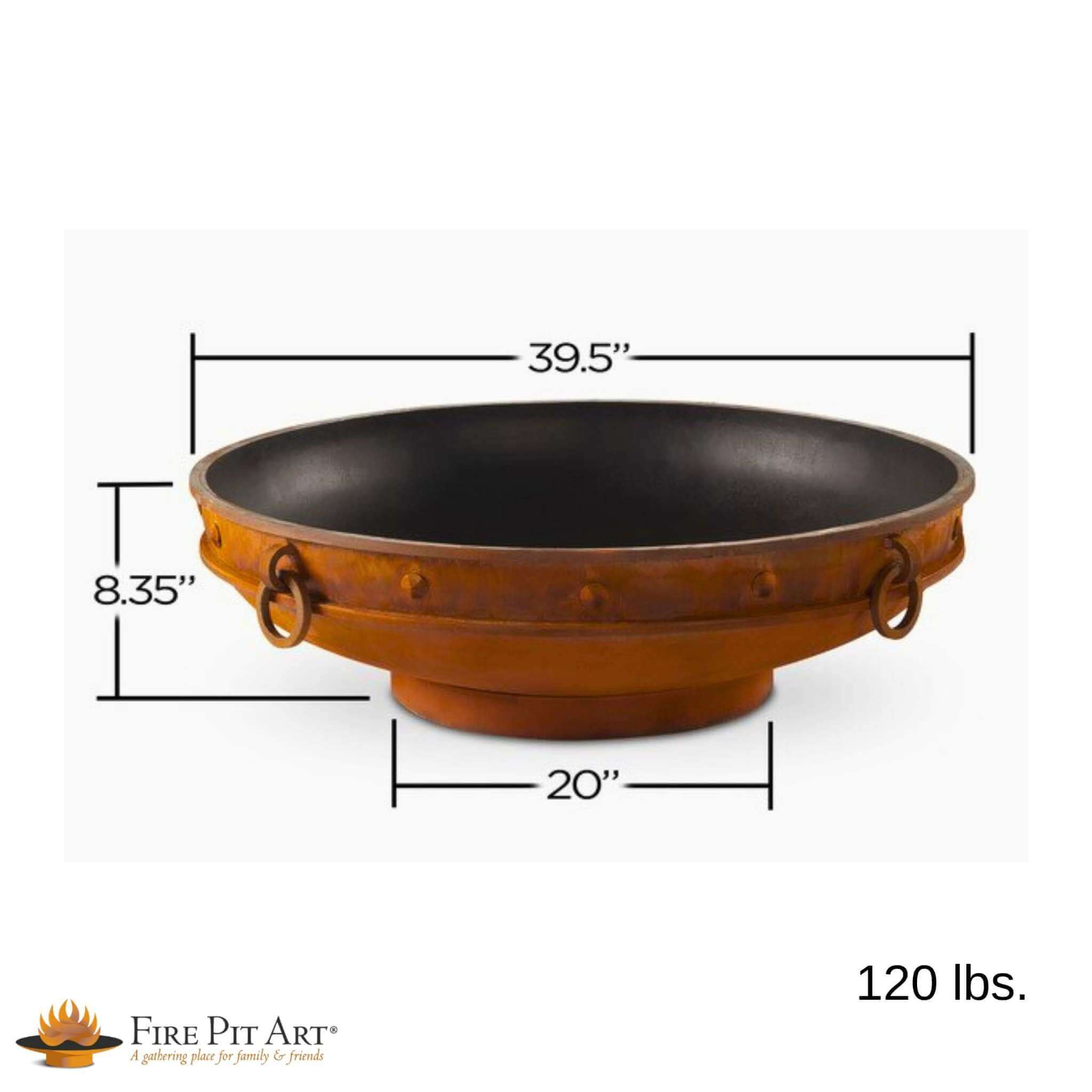 Emperor Wood Burning Fire Pit in Steel - Fire Pit Art