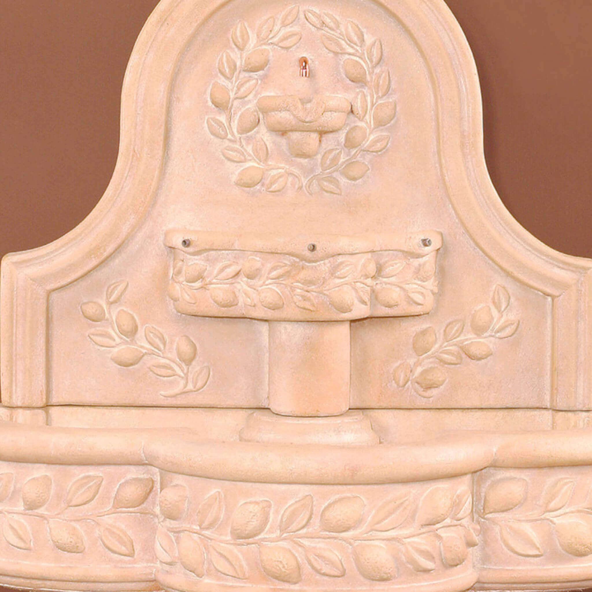 Deruta Lemon 3-Tier Concrete Wall Fountain - Giannini #1128