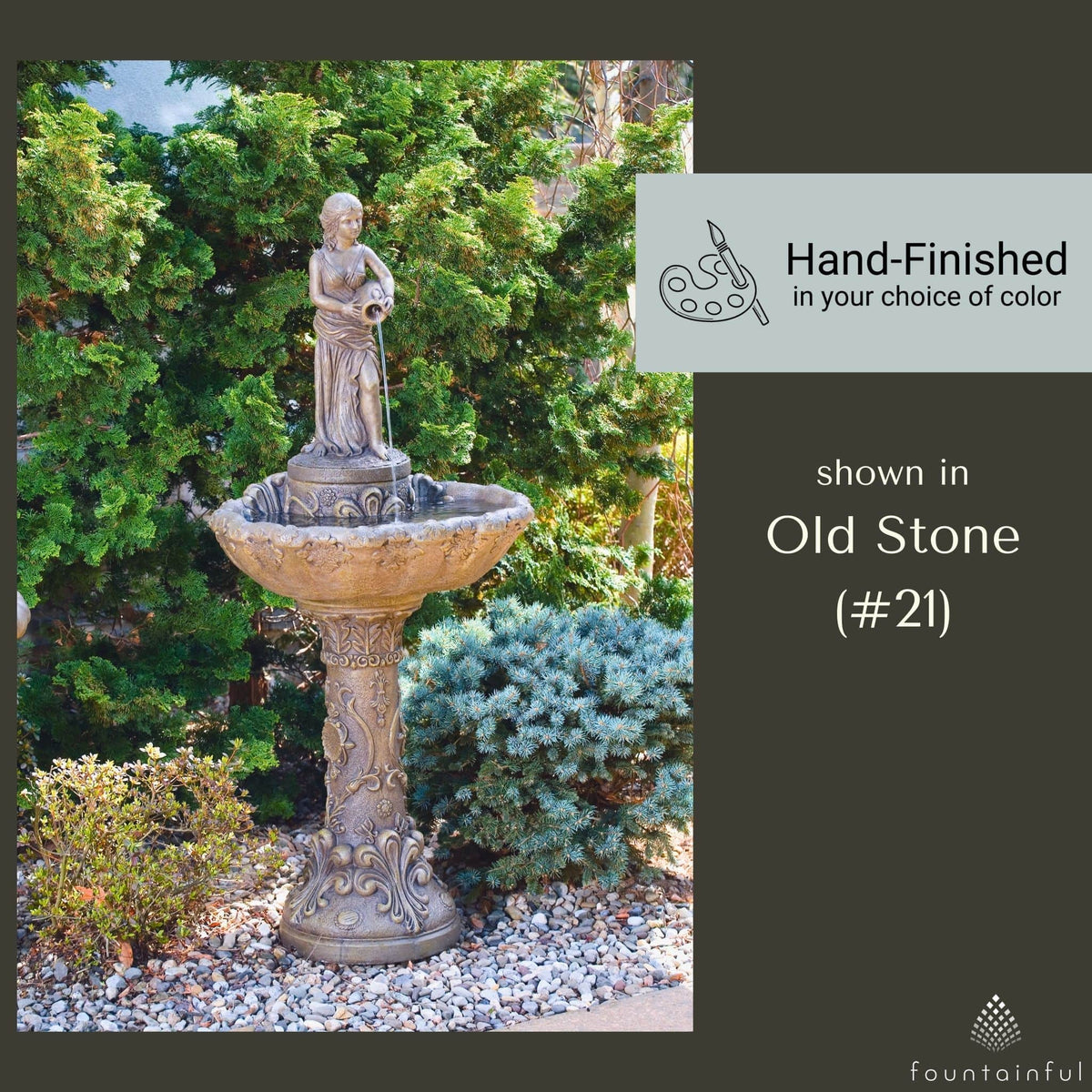 Girl Holding Jug 1-Tier Fountain - Massarellis #3468