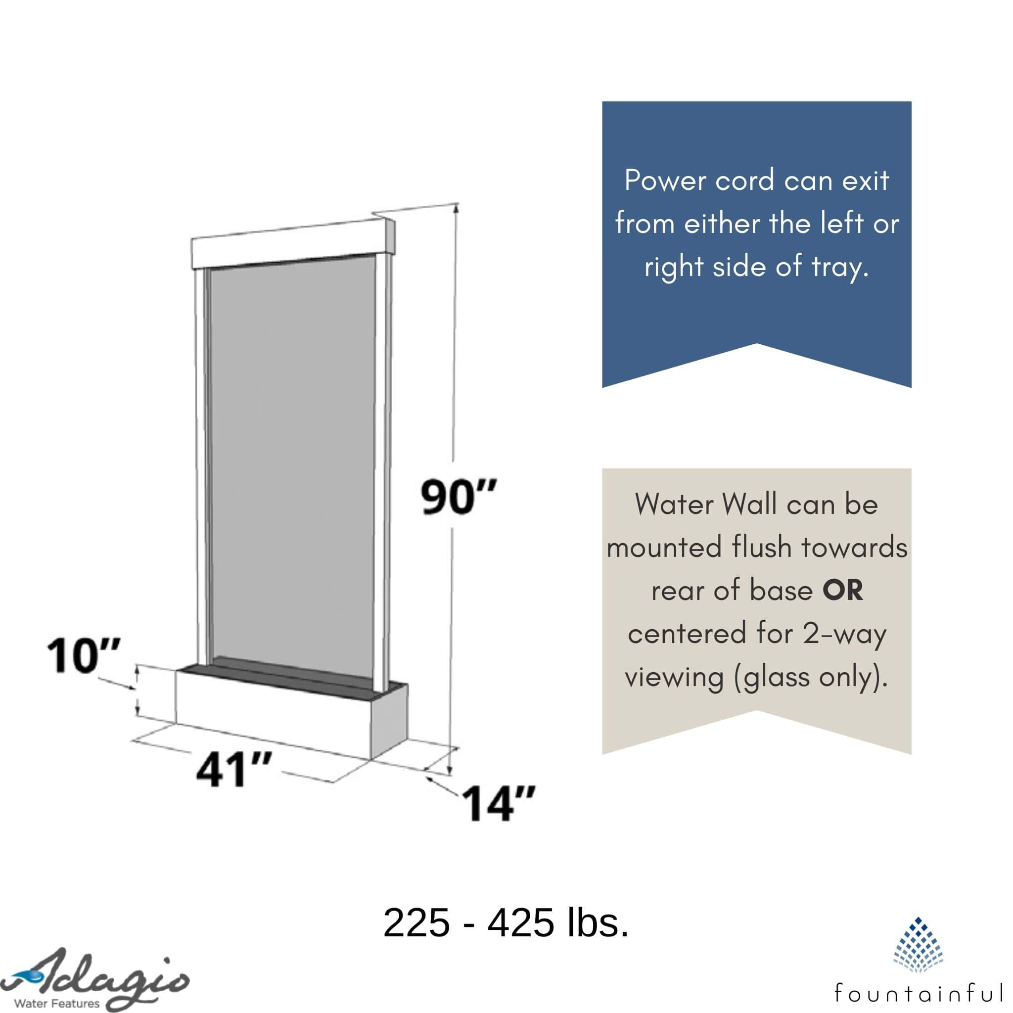 Tranquil River Freestanding Water Wall Fountain - Adagio