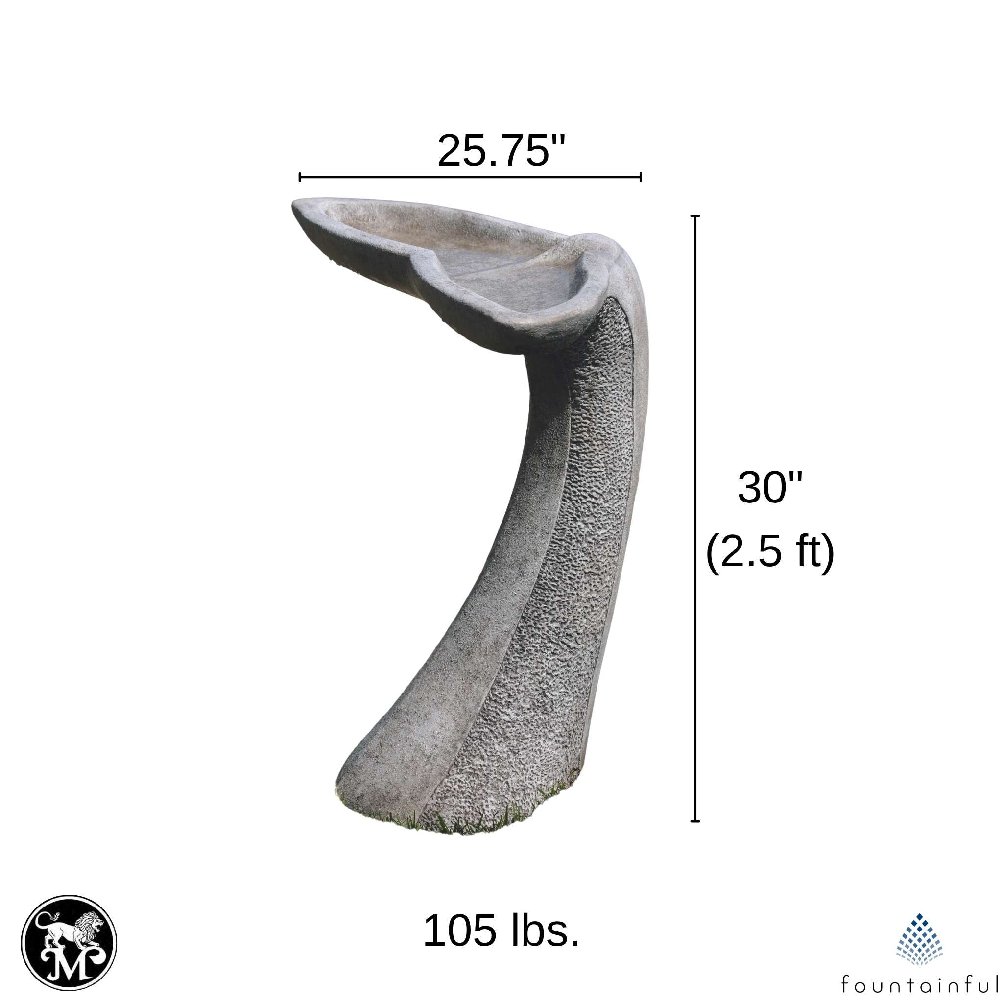 Tales of the Sea Concrete Bird Bath - Massarellis #9745