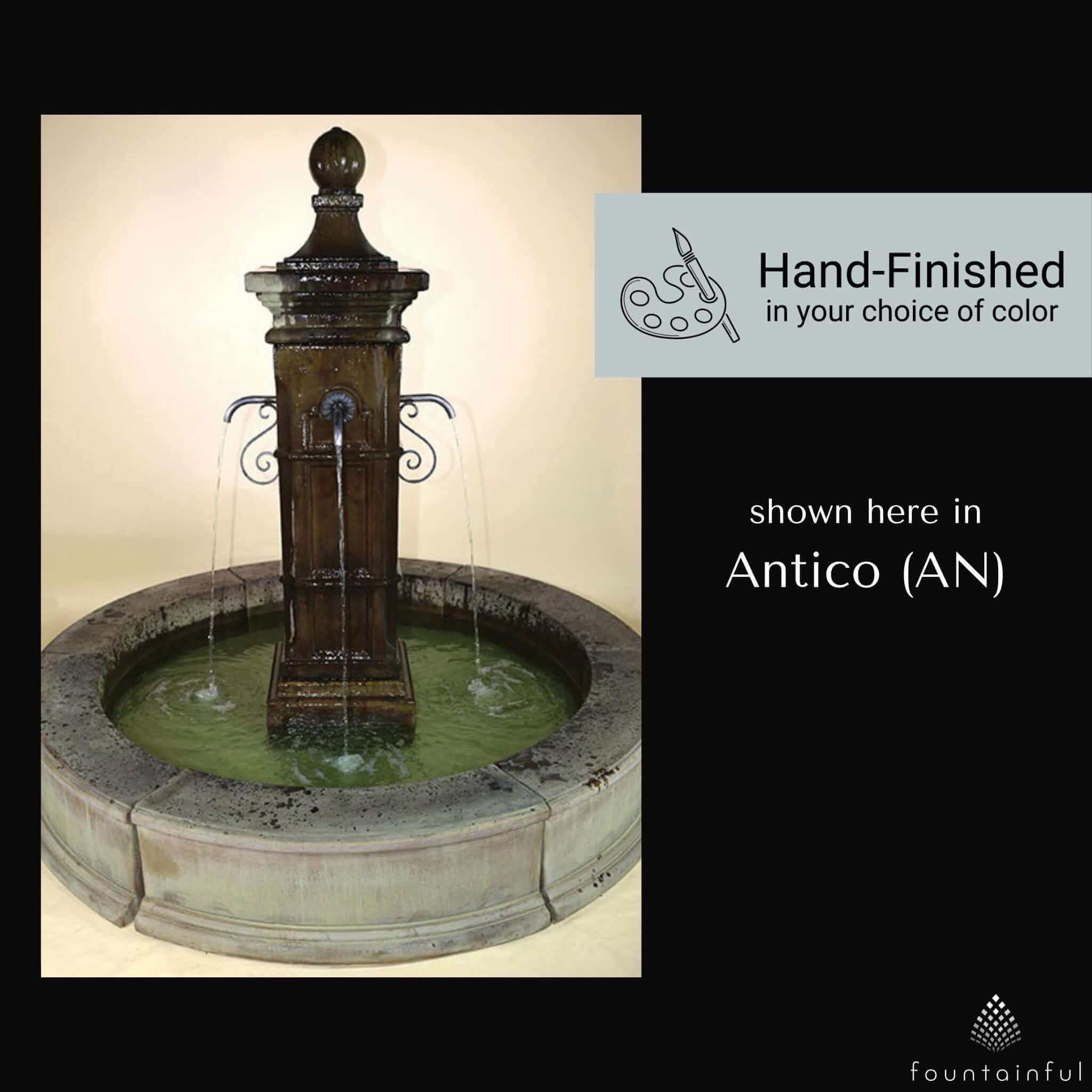 Aquitaine Concrete Pond Fountain - Giannini