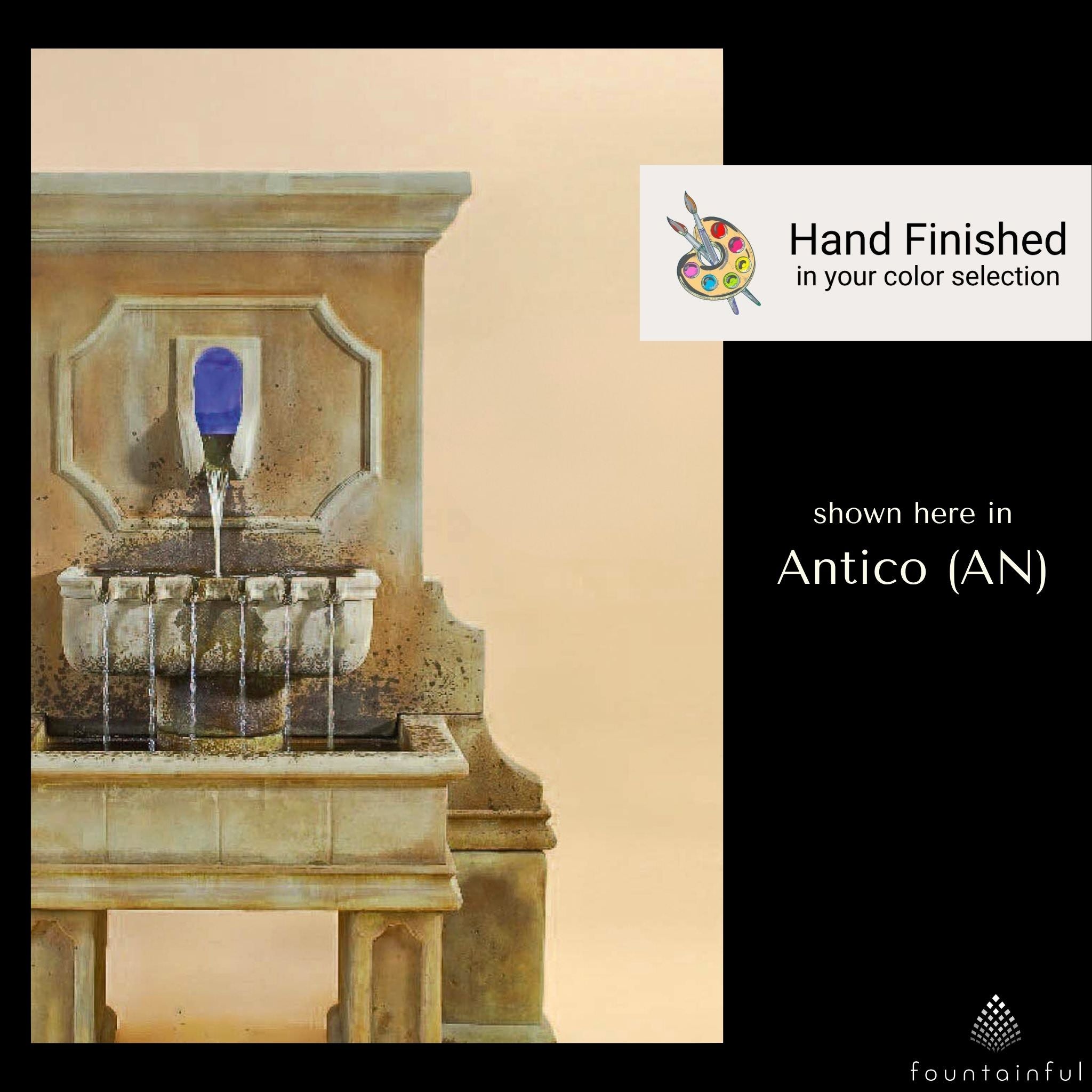 Savona Concrete Wall Fountain w/Legs - Giannini #1546