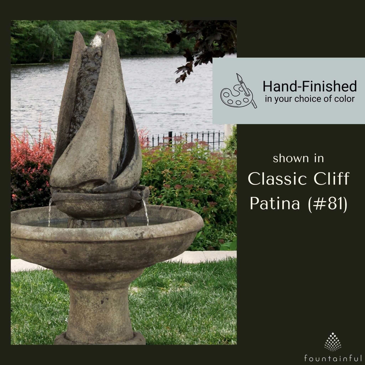 Sail Away Tall Concrete Fountain - Massarellis #3720